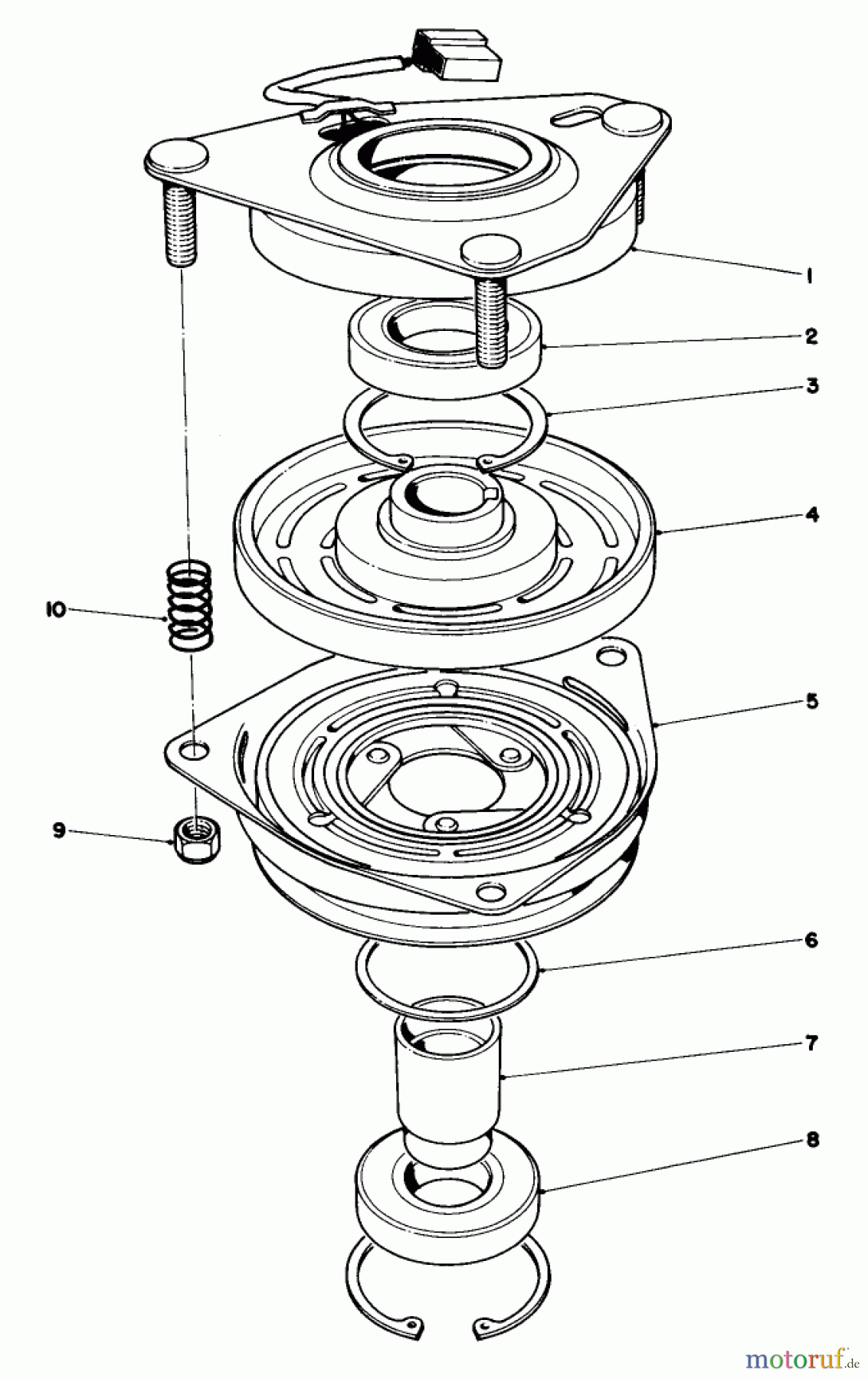  Toro Neu Mowers, Lawn & Garden Tractor Seite 1 57300 (8-32) - Toro 8-32 Front Engine Rider, 1983 (3000001-3999999) CLUTCH ASSEMBLY NO. 44-0770