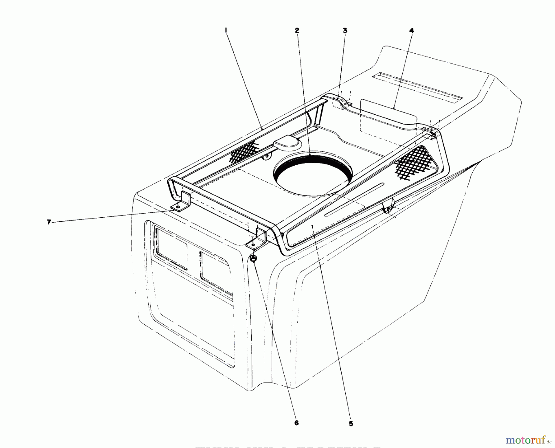  Toro Neu Mowers, Lawn & Garden Tractor Seite 1 57360 (11-32) - Toro 11-32 Lawn Tractor, 1985 (5000001-5999999) HOOD DUCT ASSEMBLY