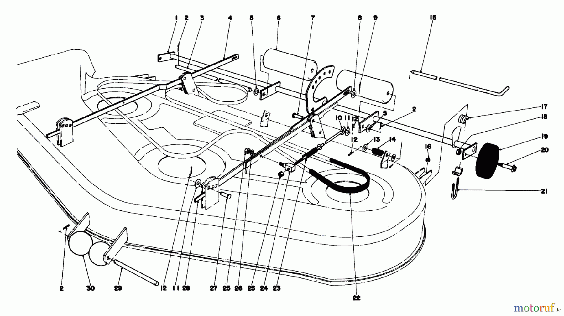 Toro Neu Mowers, Lawn & Garden Tractor Seite 1 57356 (11-42) - Toro 11-42 Lawn Tractor, 1978 (8000001-8999999) MOWER LIFT ASSEMBLY