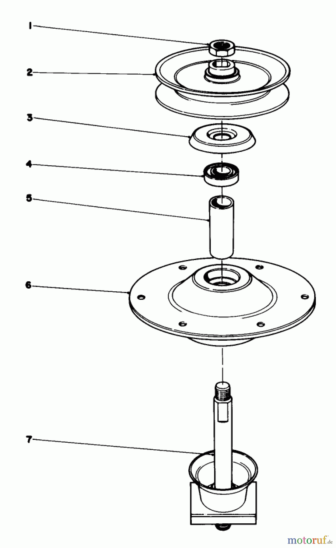  Toro Neu Mowers, Lawn & Garden Tractor Seite 1 57356 (11-42) - Toro 11-42 Lawn Tractor, 1978 (8000001-8999999) SPINDLE ASSEMBLY