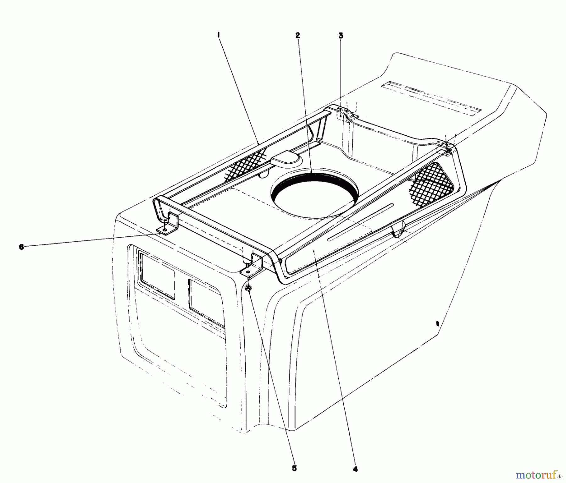  Toro Neu Mowers, Lawn & Garden Tractor Seite 1 57356 (11-42) - Toro 11-42 Lawn Tractor, 1981 (1000001-1999999) HOOD DUCT ASSEMBLY