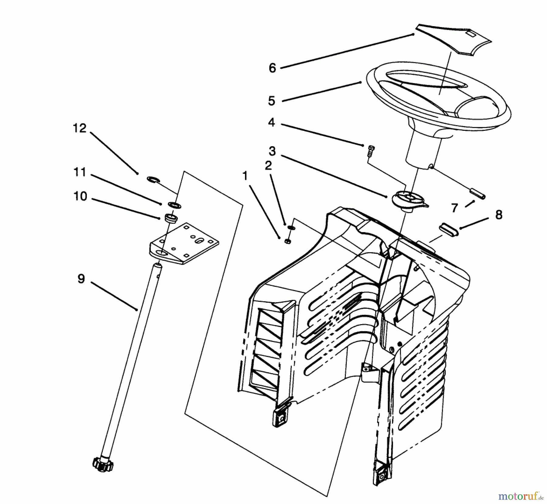  Toro Neu Mowers, Lawn & Garden Tractor Seite 1 71182 (12-32XL) - Toro 12-32XL Lawn Tractor, 1994 (4900001-4999999) STEERING ASSEMBLY