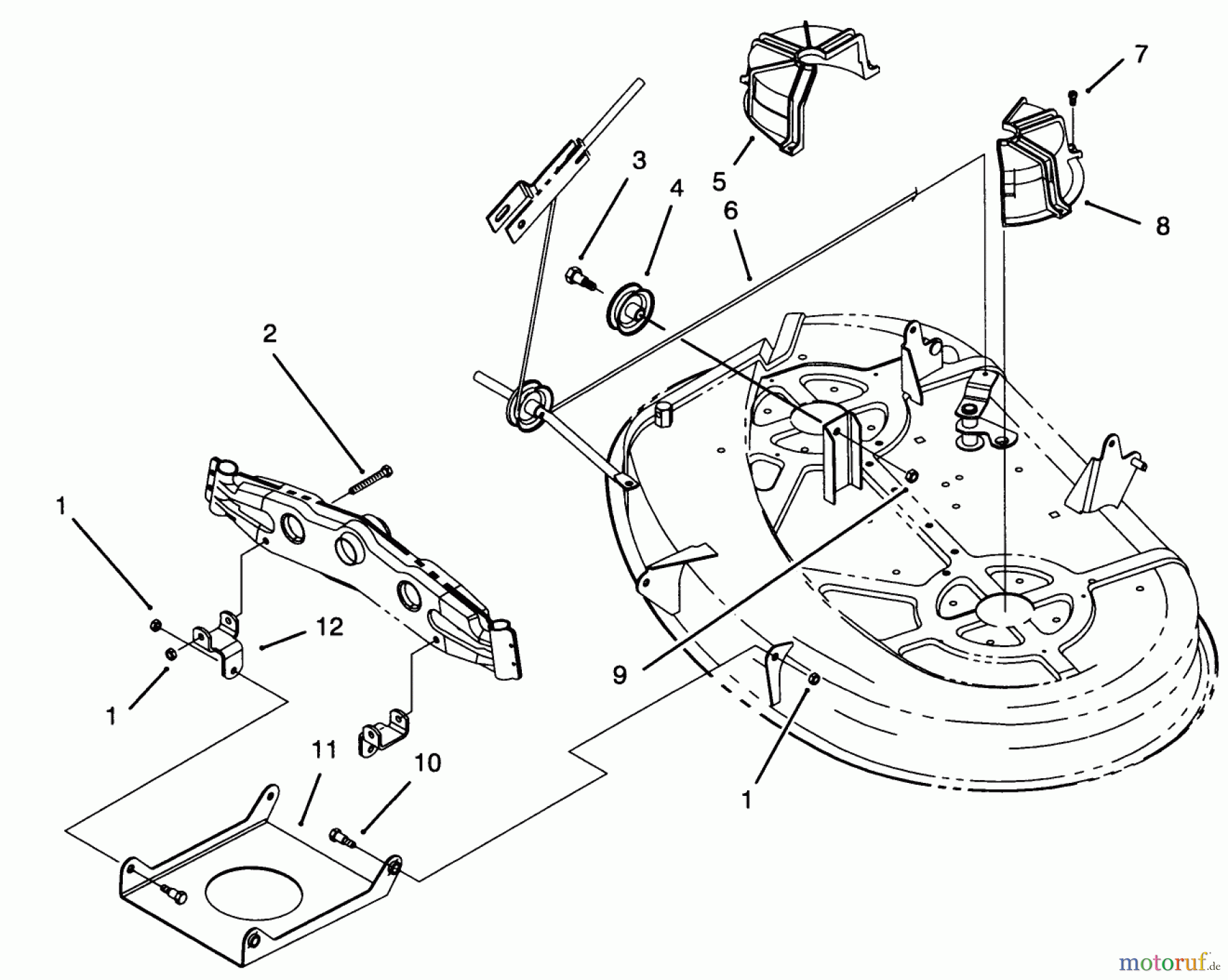  Toro Neu Mowers, Lawn & Garden Tractor Seite 1 71191 (13-38HXL) - Toro 13-38HXL Lawn Tractor, 1995 (5900001-5910000) CABLE & COVER ASSEMBLY (38