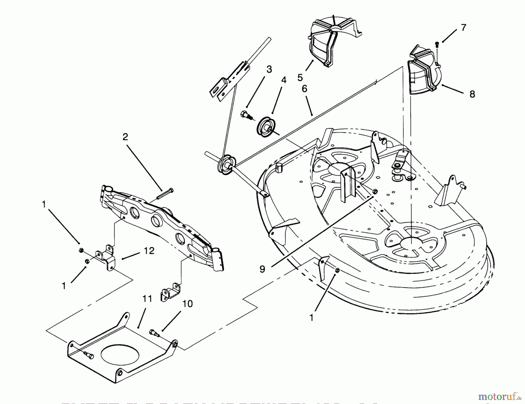  Toro Neu Mowers, Lawn & Garden Tractor Seite 1 71191 (13-38HXL) - Toro 13-38HXL Lawn Tractor, 1996 (6900001-6999999) CABLE & COVER ASSEMBLY (38