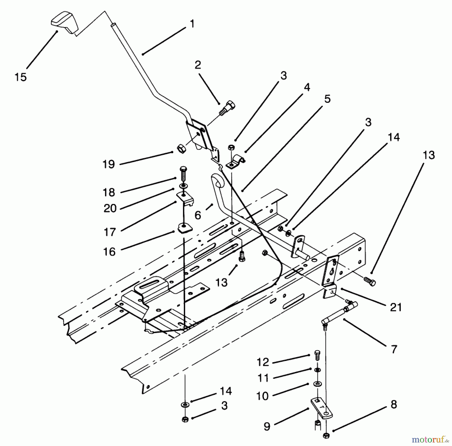  Toro Neu Mowers, Lawn & Garden Tractor Seite 1 71200 (12-32XL) - Toro 12-32XL Lawn Tractor, 1995 (5900001-5910000) SHIFT ASSEMBLY