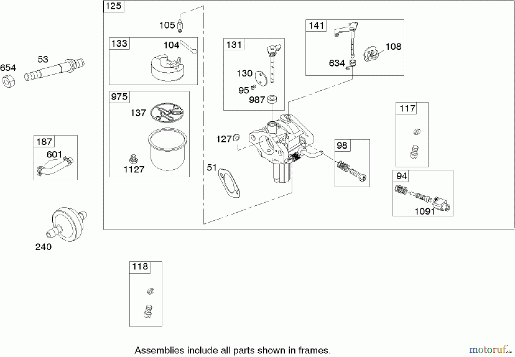  Toro Neu Mowers, Lawn & Garden Tractor Seite 1 71209 (XL 320) - Toro XL 320 Lawn Tractor, 2006 (260000001-260999999) CARBURETOR ASSEMBLY BRIGGS AND STRATTON 21A907-0169-E1