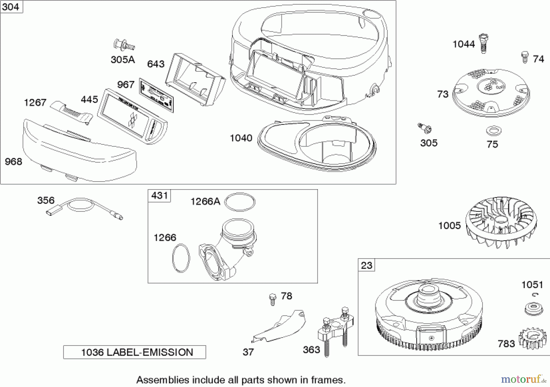  Toro Neu Mowers, Lawn & Garden Tractor Seite 1 71209 (XL 320) - Toro XL 320 Lawn Tractor, 2008 (280000001-280999999) BLOWER HOUSING ASSEMBLY BRIGGS AND STRATTON 21A907-0169-E1