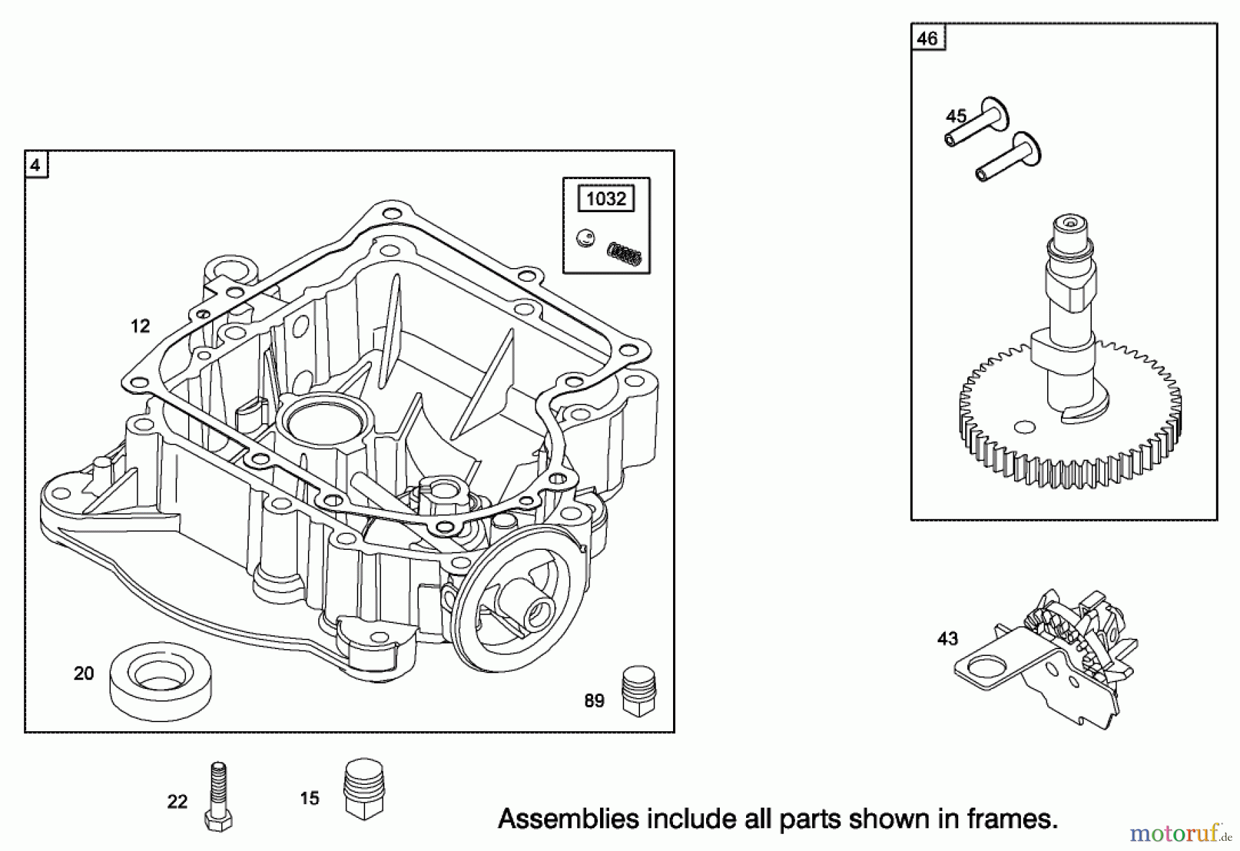  Toro Neu Mowers, Lawn & Garden Tractor Seite 1 71223 (16-38XL) - Toro 16-38XL Lawn Tractor, 2002 (220010001-220999999) CRANKCASE ASSEMBLY ENGINE BRIGGS AND STRATTON MODEL 286H77-0121-E1