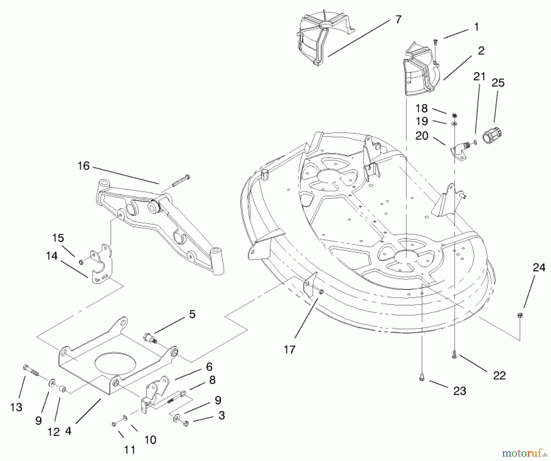  Toro Neu Mowers, Lawn & Garden Tractor Seite 1 71225 (16-38HXL) - Toro 16-38HXL Lawn Tractor, 2000 (200000001-200999999) 38