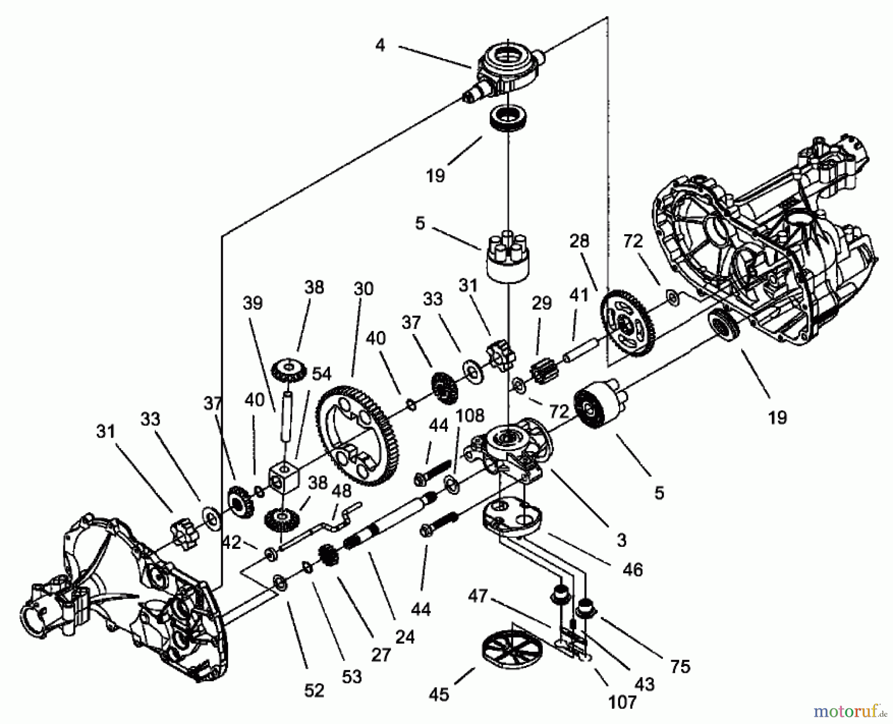  Toro Neu Mowers, Lawn & Garden Tractor Seite 1 71228 (17-44HXL) - Toro 17-44HXL Lawn Tractor, 2002 (220010001-220999999) GEAR ASSEMBLY