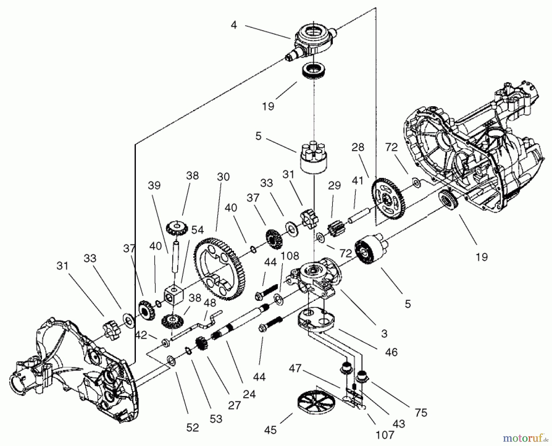  Toro Neu Mowers, Lawn & Garden Tractor Seite 1 71233 (17-44HXL) - Toro 17-44HXL Indy Special Edition Lawn Tractor, 2001 (210000001-210999999) GEAR ASSEMBLY