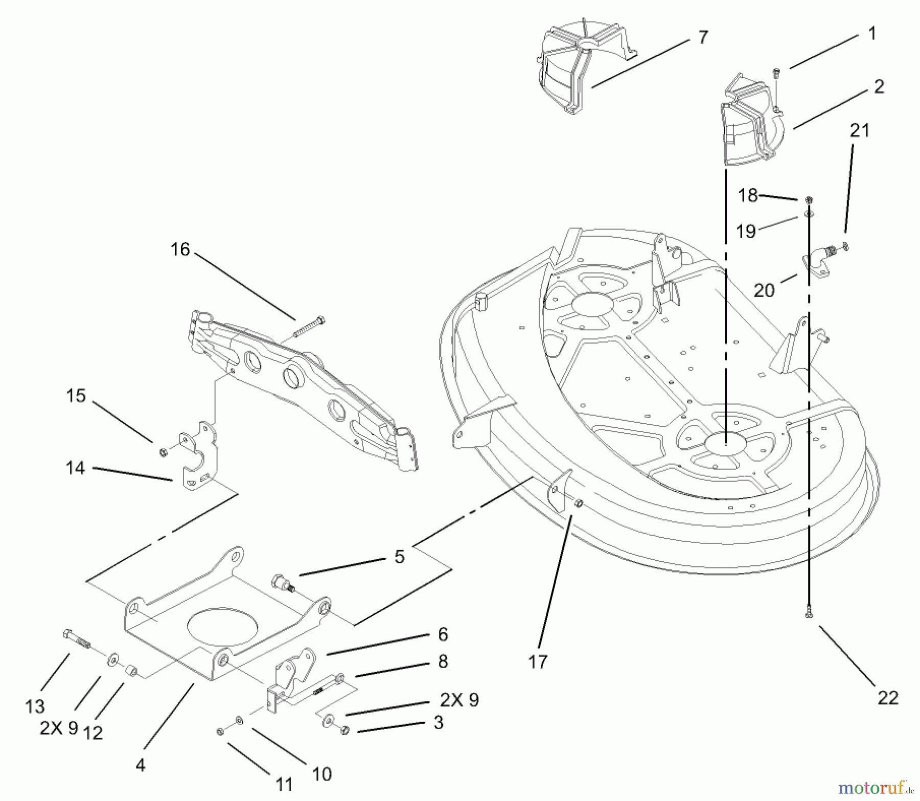  Toro Neu Mowers, Lawn & Garden Tractor Seite 1 71245 (14-38HXLE) - Toro 14-38HXLE Lawn Tractor, 2003 (230000001-230999999) 38IN DECK ENGAGEMENT ASSEMBLY