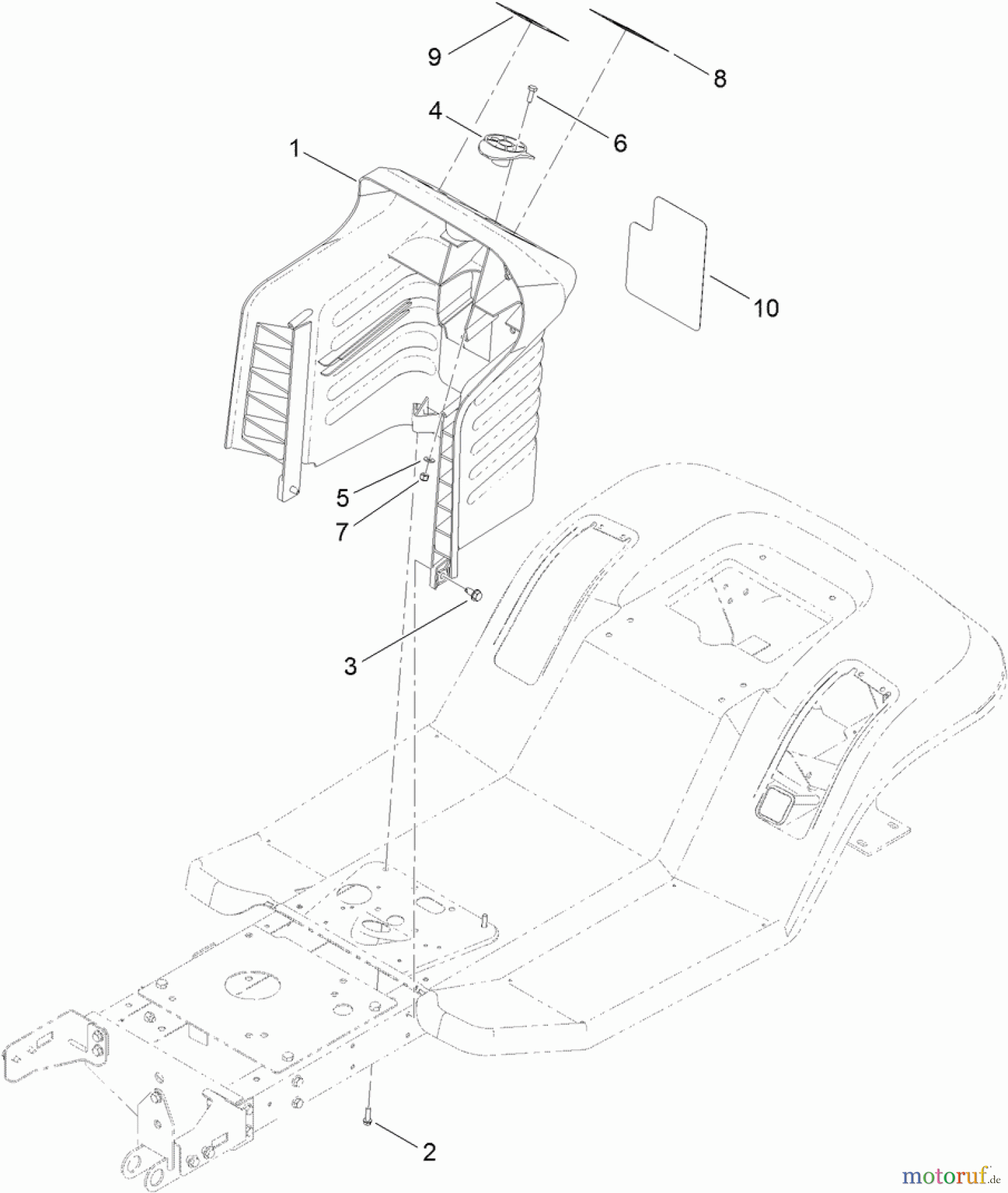  Toro Neu Mowers, Lawn & Garden Tractor Seite 1 71255 (XLS 420T) - Toro XLS 420T Lawn Tractor, 2012 (SN 312000001-312999999) TOWER ASSEMBLY