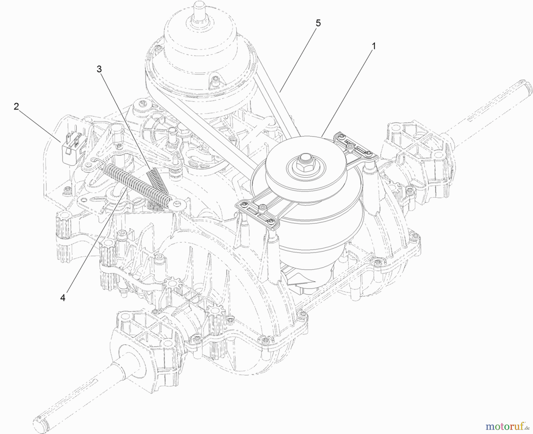  Toro Neu Mowers, Lawn & Garden Tractor Seite 1 71255 (XLS 420T) - Toro XLS 420T Lawn Tractor, 2012 (SN 312000001-312999999) TRANSMISSION ASSEMBLY NO. 121-3956