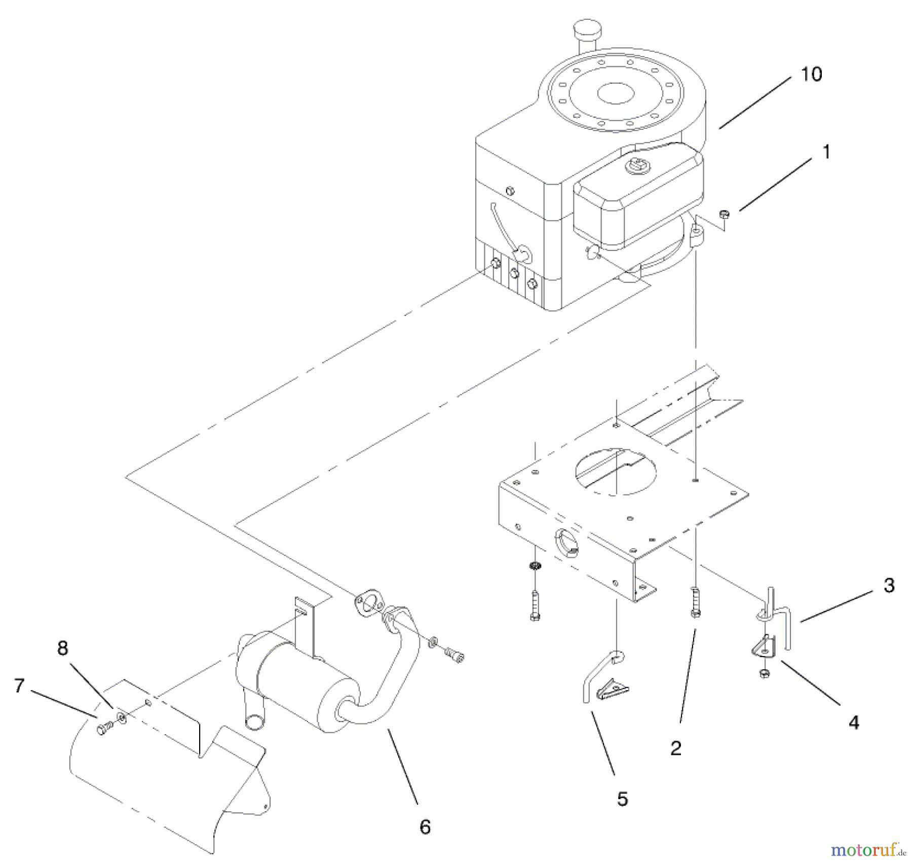  Toro Neu Mowers, Lawn & Garden Tractor Seite 1 71301 (12.5-32XLE) - Toro 12.5-32XLE Lawn Tractor, 2001 (210000001-210999999) ENGINE ASSEMBLY