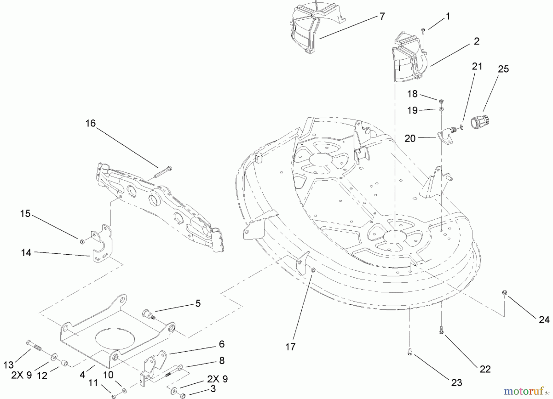  Toro Neu Mowers, Lawn & Garden Tractor Seite 1 71427 (XL 380) - Toro XL 380 Lawn Tractor, 2005 (250000001-250999999) 38IN DECK ENGAGEMENT ASSEMBLY