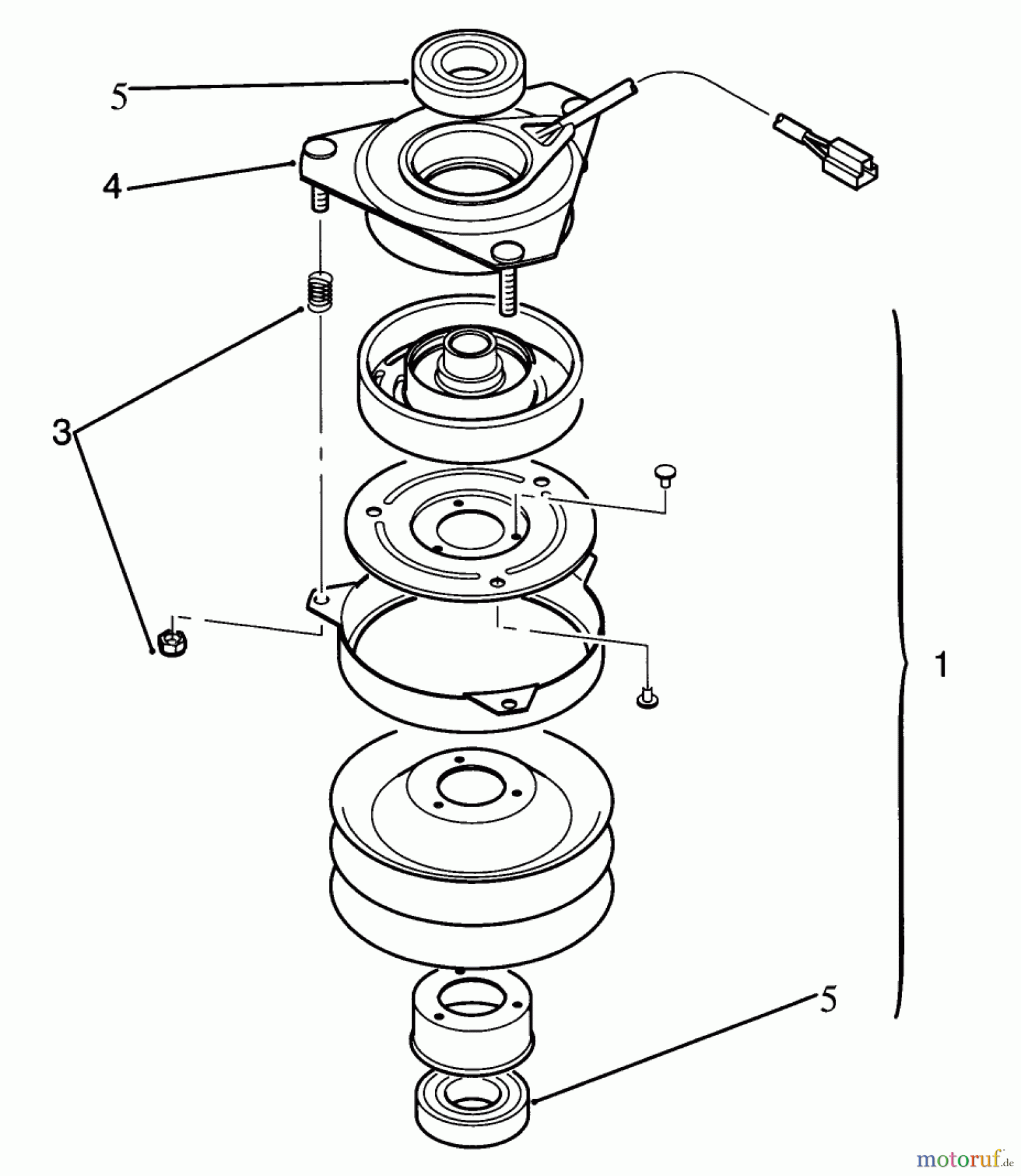  Toro Neu Mowers, Lawn & Garden Tractor Seite 1 72040 (244-5) - Toro 244-5 Yard Tractor, 1993 (3900001-3999999) CLUTCH ASSEMBLY 92-1686