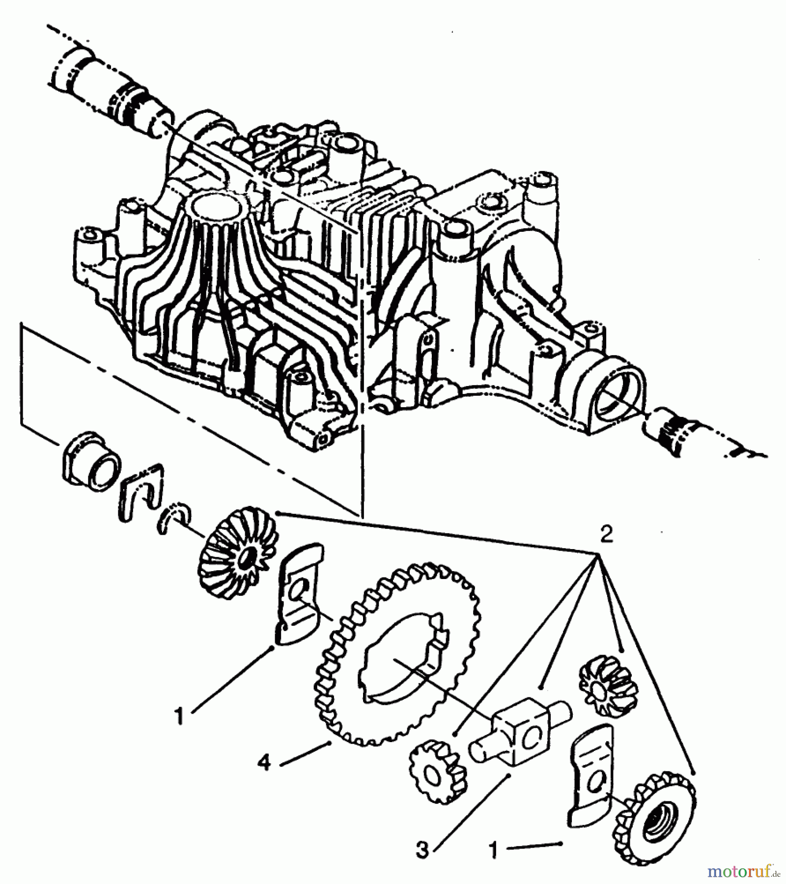  Toro Neu Mowers, Lawn & Garden Tractor Seite 1 72063 (264-H) - Toro 264-H Yard Tractor, 1994 (4900001-4999999) DIFFERENTIAL GEAR