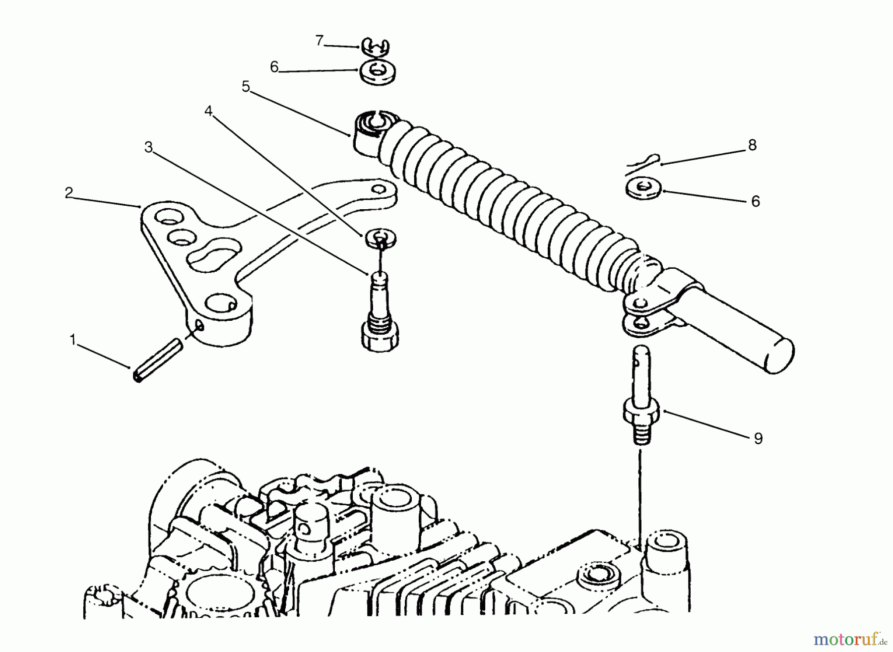  Toro Neu Mowers, Lawn & Garden Tractor Seite 1 72062 (264-6) - Toro 264-6 Yard Tractor, 1995 (5900001-5900227) LEVER DAMPER