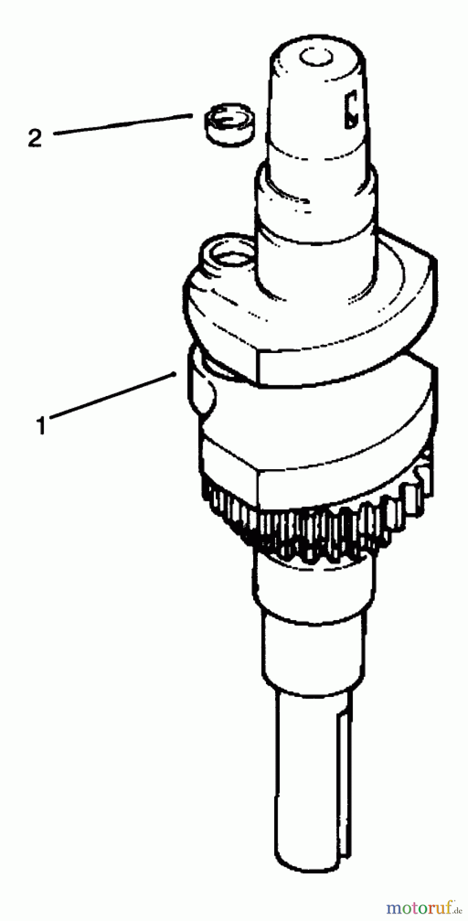  Toro Neu Mowers, Lawn & Garden Tractor Seite 1 72062 (264-6) - Toro 264-6 Yard Tractor, 1996 (6900001-6999999) CRANKSHAFT #1