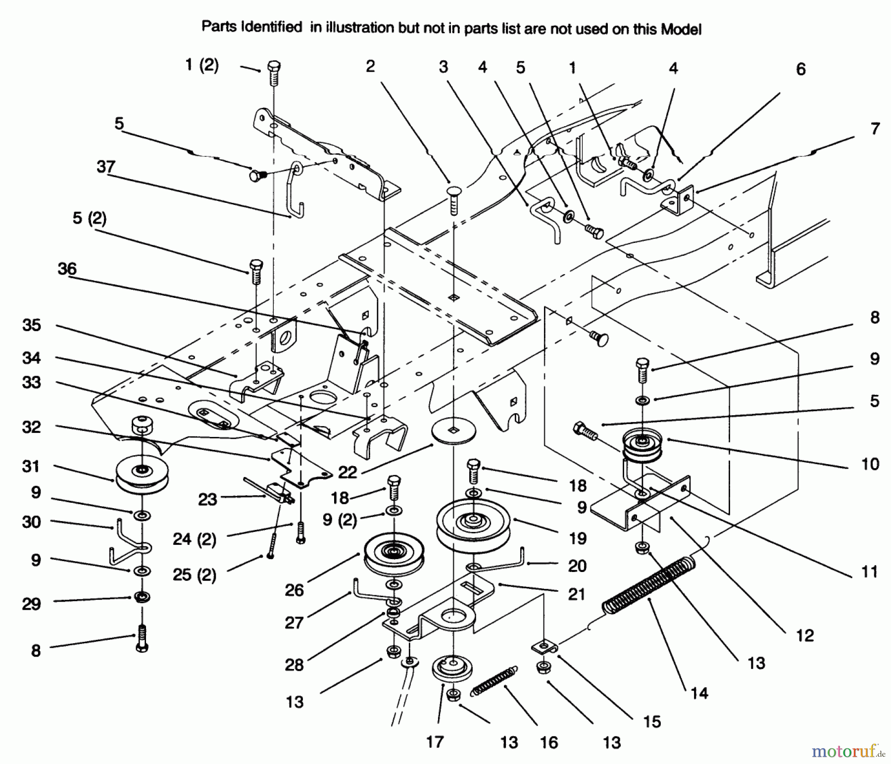  Toro Neu Mowers, Lawn & Garden Tractor Seite 1 72045 (265-6) - Toro 265-6 Yard Tractor, 1996 (6900001-6999999) GEAR DRIVE COMPONENTS