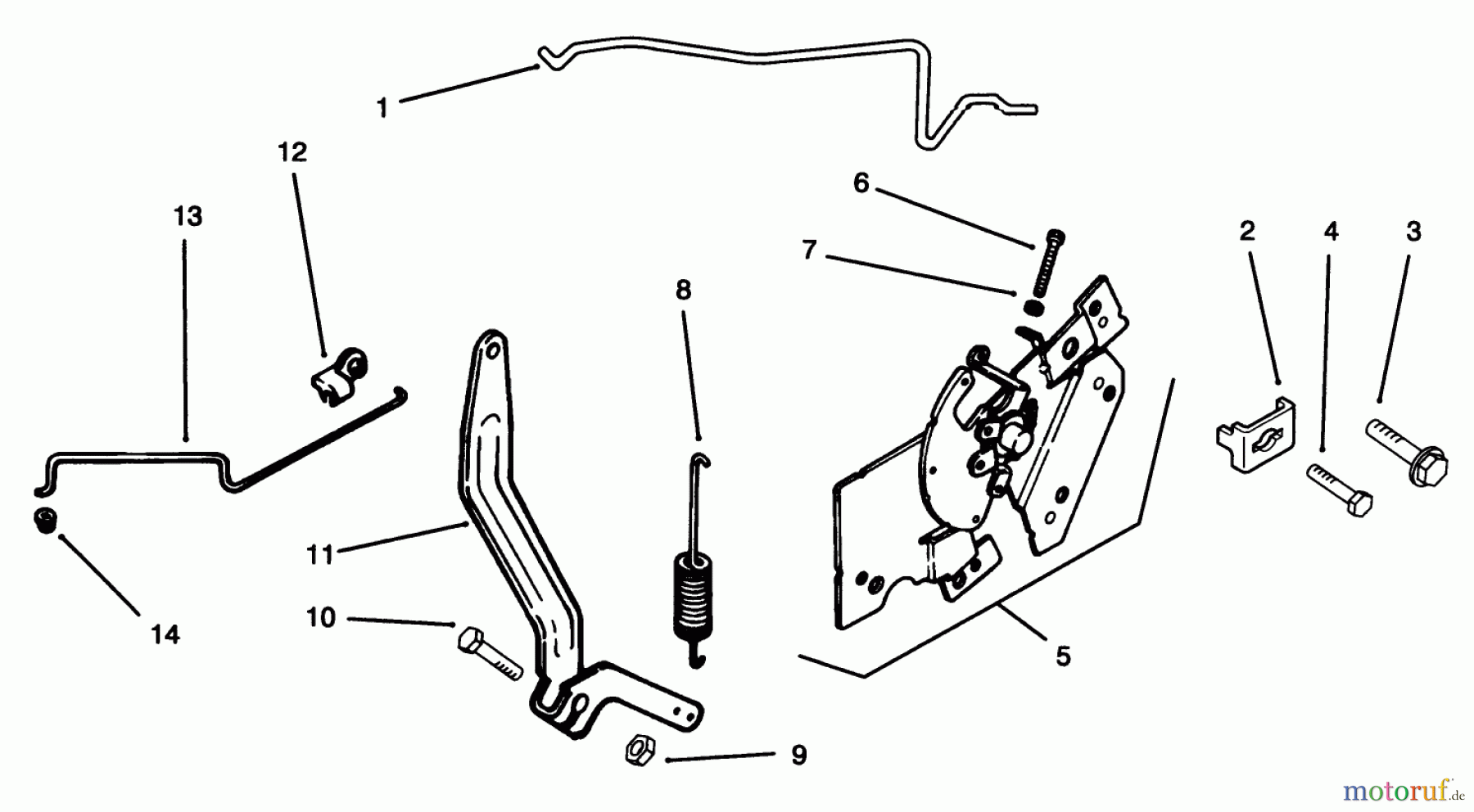  Toro Neu Mowers, Lawn & Garden Tractor Seite 1 72064 (265-H) - Toro 265-H Lawn and Garden Tractor, 1996 (6900001-6999999) ENGINE CONTROLS