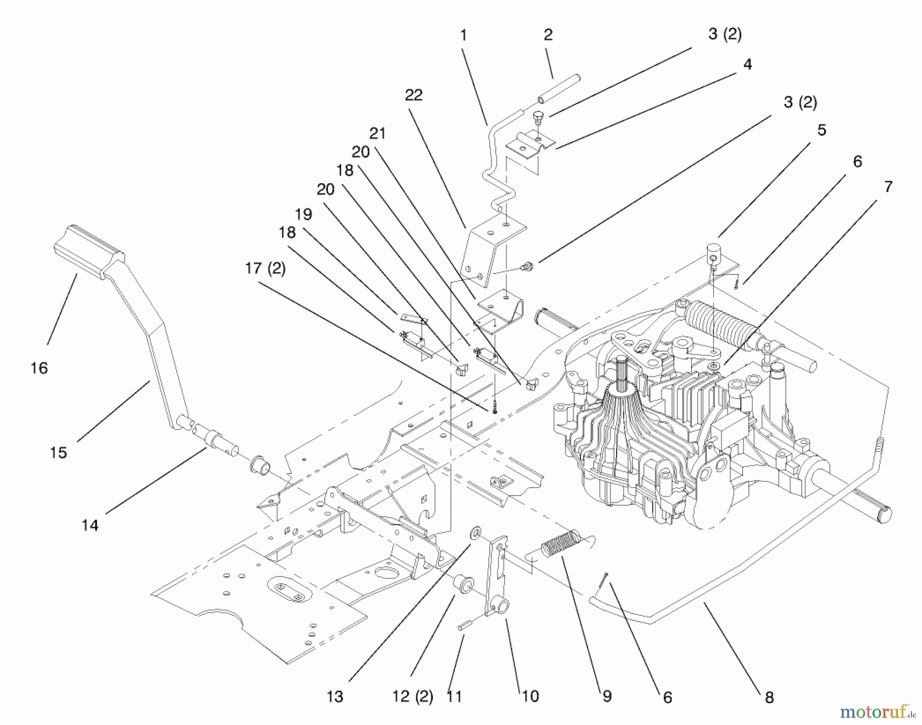  Toro Neu Mowers, Lawn & Garden Tractor Seite 1 72046 (265-H) - Toro 265-H Lawn and Garden Tractor, 1998 (8900400-8999999) HYDRO BRAKE