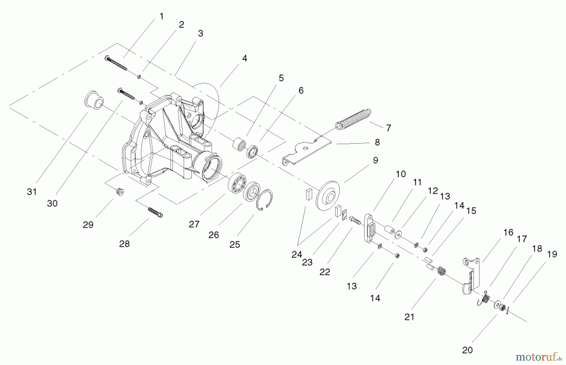  Toro Neu Mowers, Lawn & Garden Tractor Seite 1 72050 (265-H) - Toro 265-H Lawn and Garden Tractor, 2000 (200000001-200999999) BRAKE ASSEMBLY