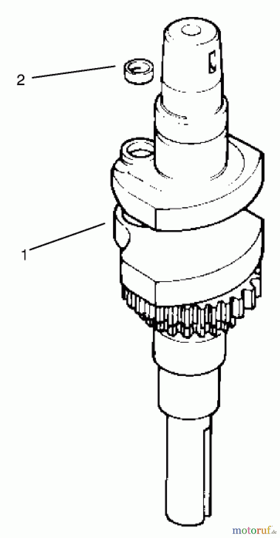  Toro Neu Mowers, Lawn & Garden Tractor Seite 1 72050 (265-H) - Toro 265-H Lawn and Garden Tractor, 2000 (200000001-200999999) CRANKSHAFT #1