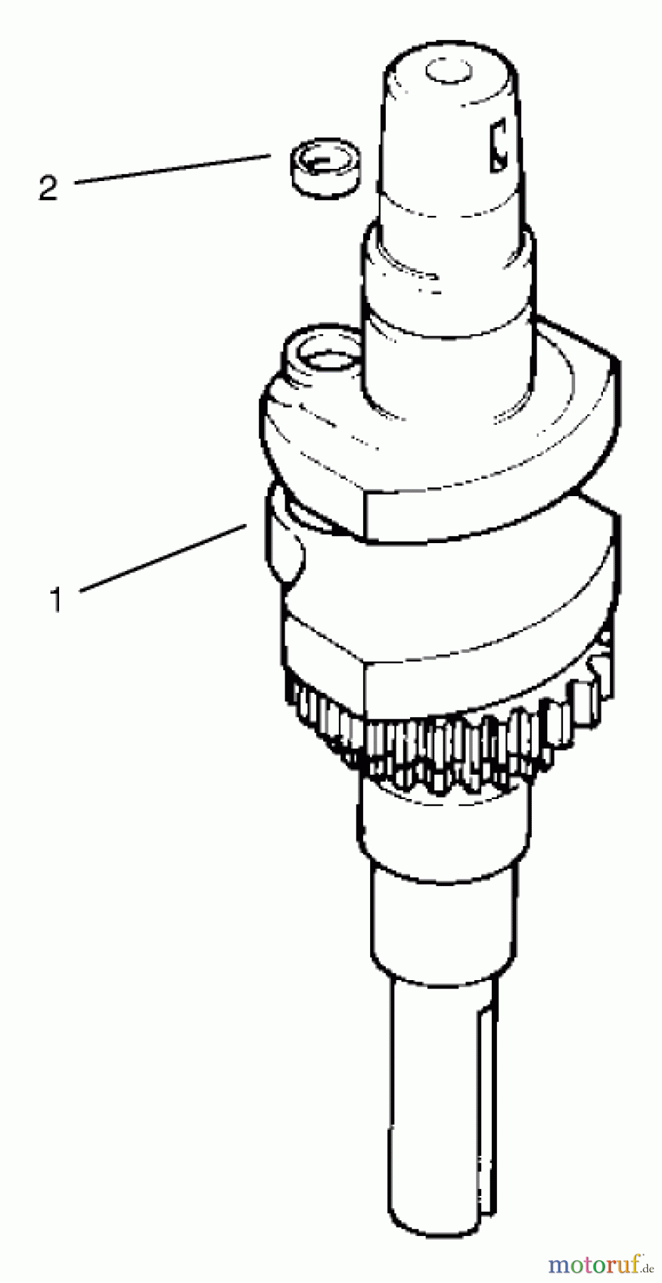  Toro Neu Mowers, Lawn & Garden Tractor Seite 1 72050 (265-H) - Toro 265-H Lawn and Garden Tractor, 2000 (200000001-200999999) CRANKSHAFT #2