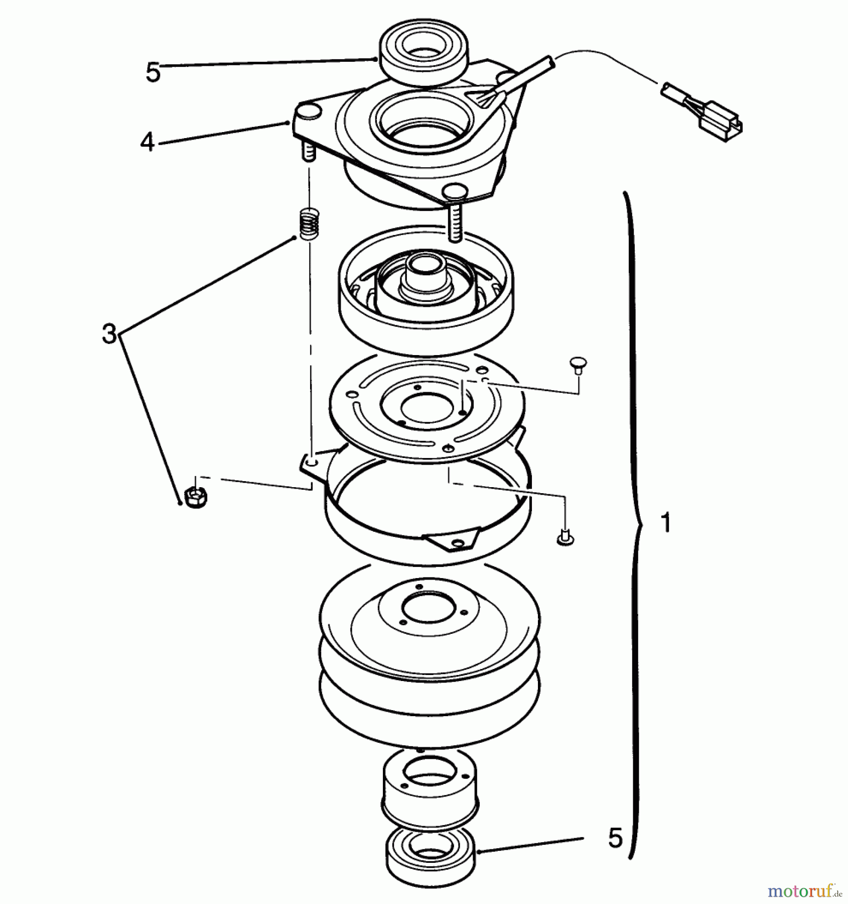  Toro Neu Mowers, Lawn & Garden Tractor Seite 1 72081 (246-H) - Toro 246-H Yard Tractor, 1993 (3900001-3999999) CLUTCH ASSEMBLY 92-1686