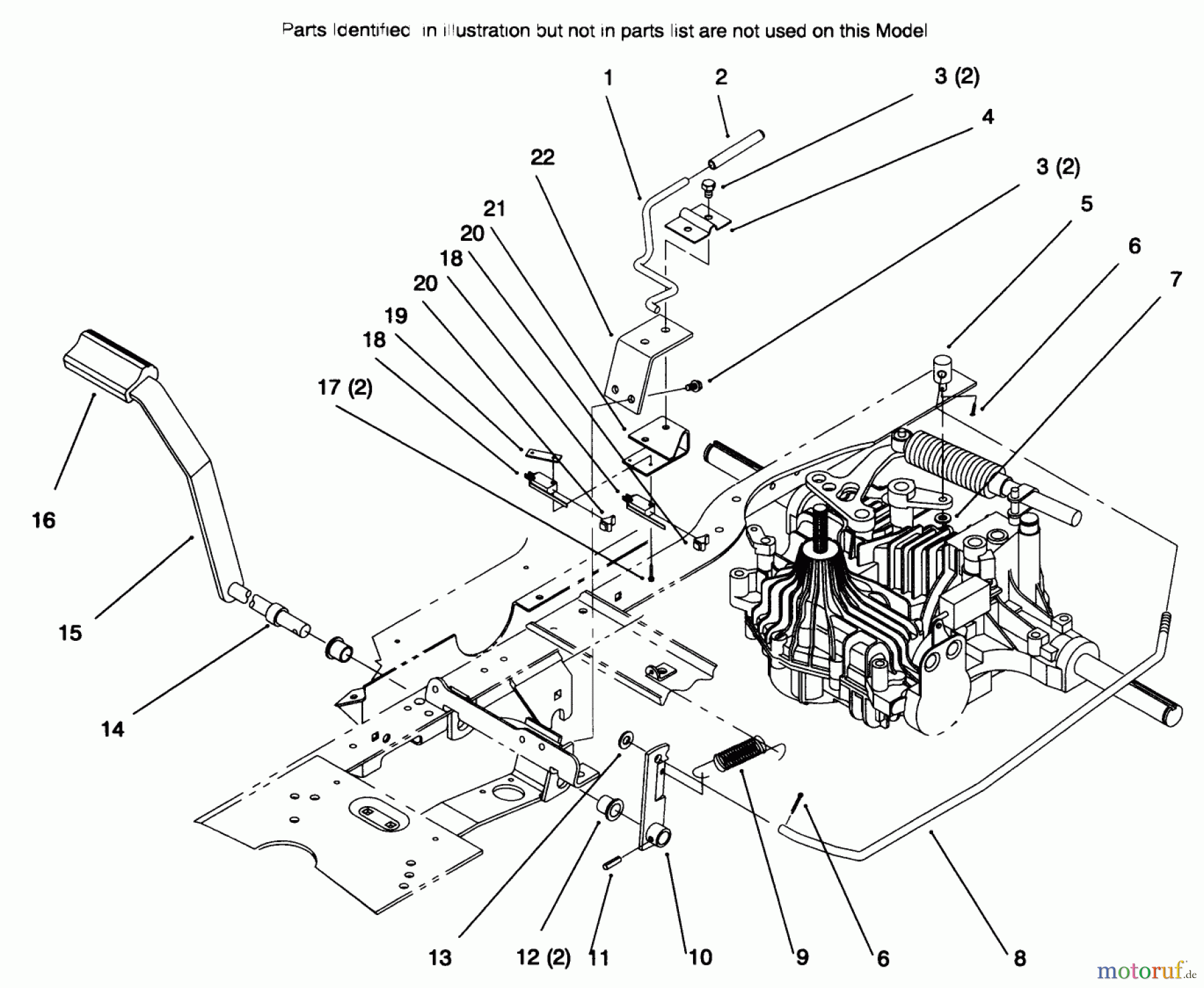  Toro Neu Mowers, Lawn & Garden Tractor Seite 1 72085 (267-H) - Toro 267-H Lawn and Garden Tractor, 1996 (6900001-6999999) HYDRO BRAKE