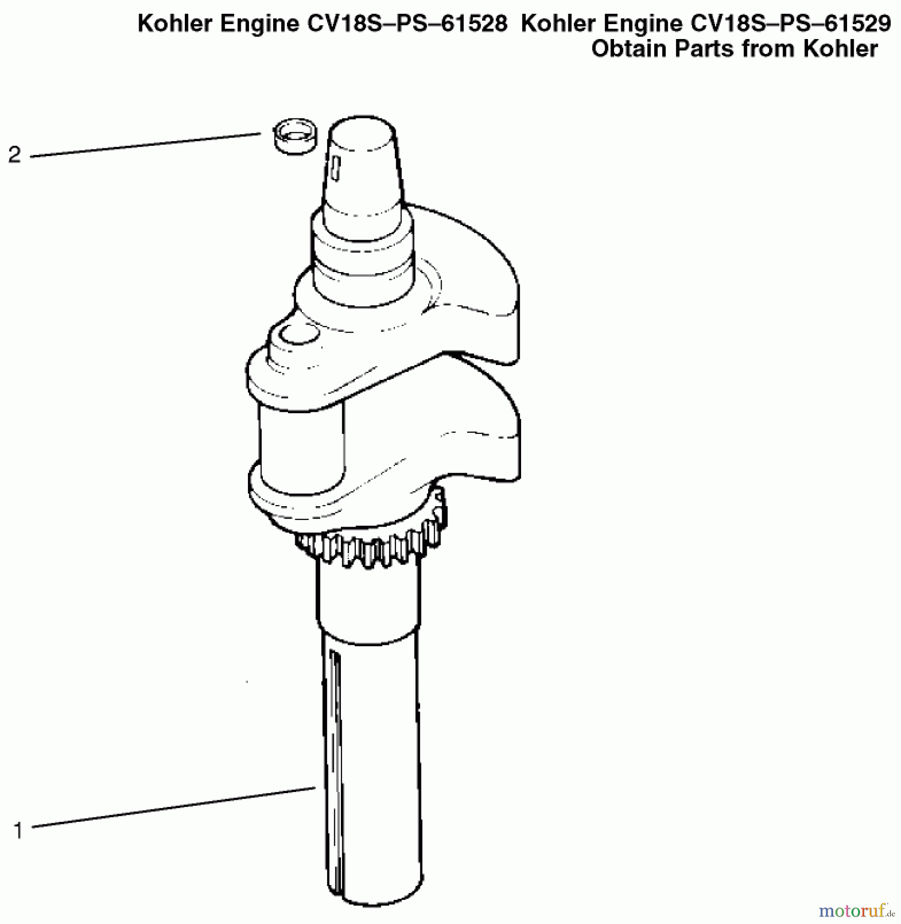  Toro Neu Mowers, Lawn & Garden Tractor Seite 1 72107 (268-HE) - Toro 268-HE Lawn and Garden Tractor, 2000 (200000001-200999999) CRANKSHAFT