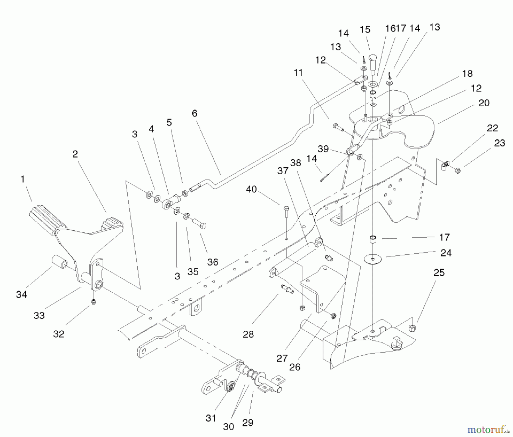  Toro Neu Mowers, Lawn & Garden Tractor Seite 1 72087 (268-H) - Toro 268-H Lawn and Garden Tractor, 2000 (200000001-200999999) HYDRO CONTROLS ASSEMBLY