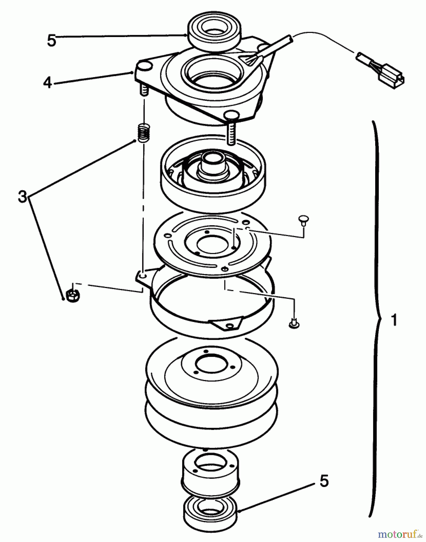  Toro Neu Mowers, Lawn & Garden Tractor Seite 1 72101 (246-H) - Toro 246-H Yard Tractor, 1993 (3900001-3999999) CLUTCH ASSEMBLY 92-1686