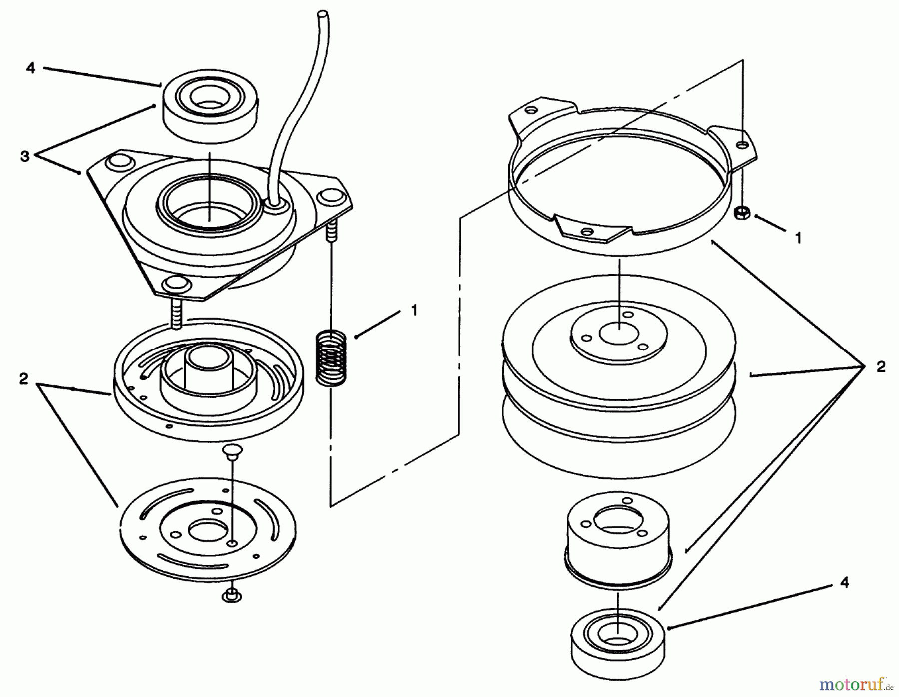  Toro Neu Mowers, Lawn & Garden Tractor Seite 1 72102 (269-H) - Toro 269-H Lawn and Garden Tractor, 1996 (6900001-6999999) CLUTCH 92-6885