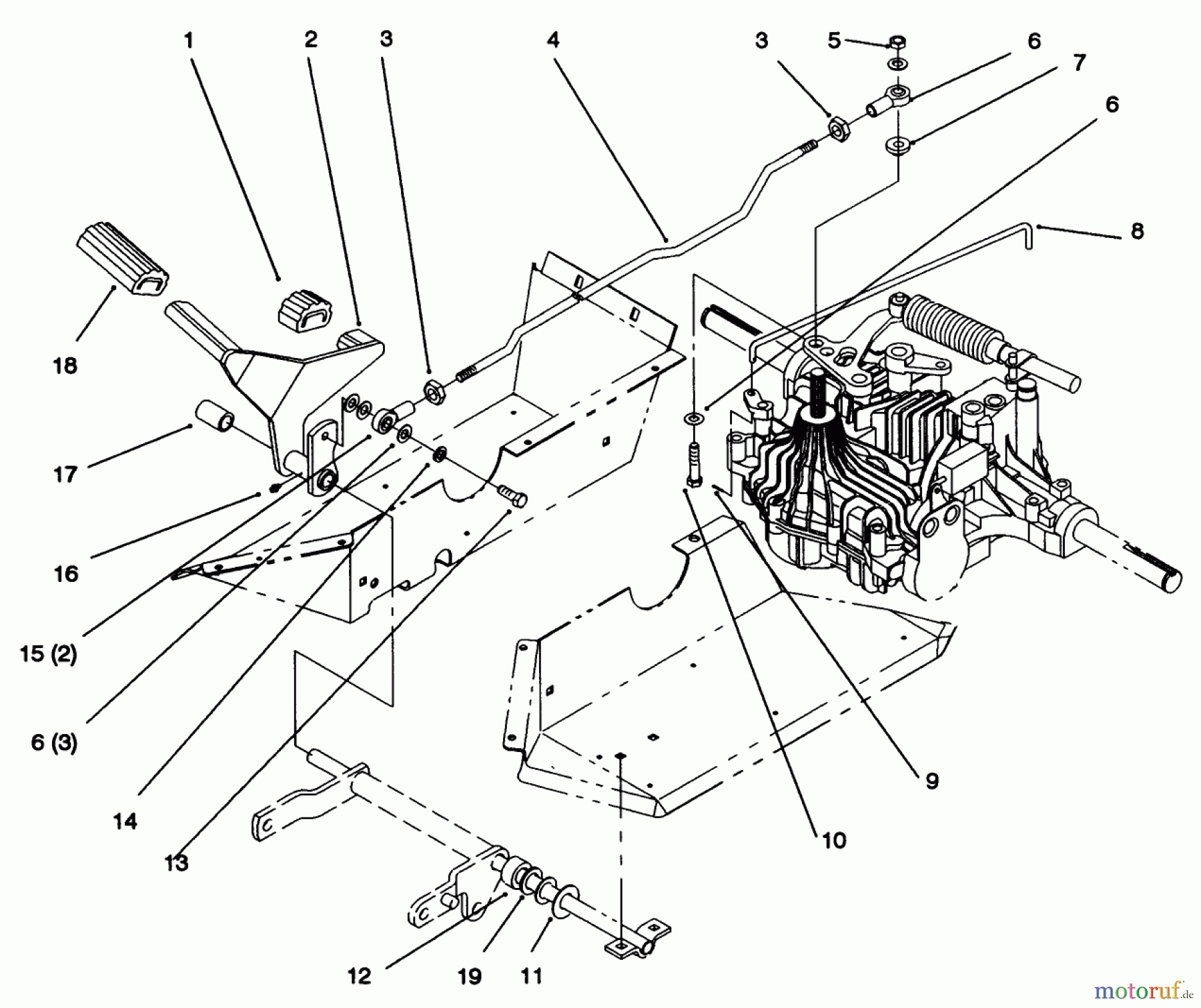  Toro Neu Mowers, Lawn & Garden Tractor Seite 1 72102 (269-H) - Toro 269-H Lawn and Garden Tractor, 1996 (6900001-6999999) HYDRO CONTROL