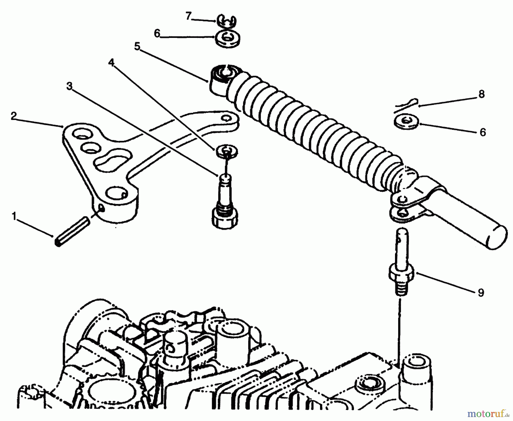  Toro Neu Mowers, Lawn & Garden Tractor Seite 1 72102 (269-H) - Toro 269-H Lawn and Garden Tractor, 1996 (6900001-6999999) LEVER DAMPER