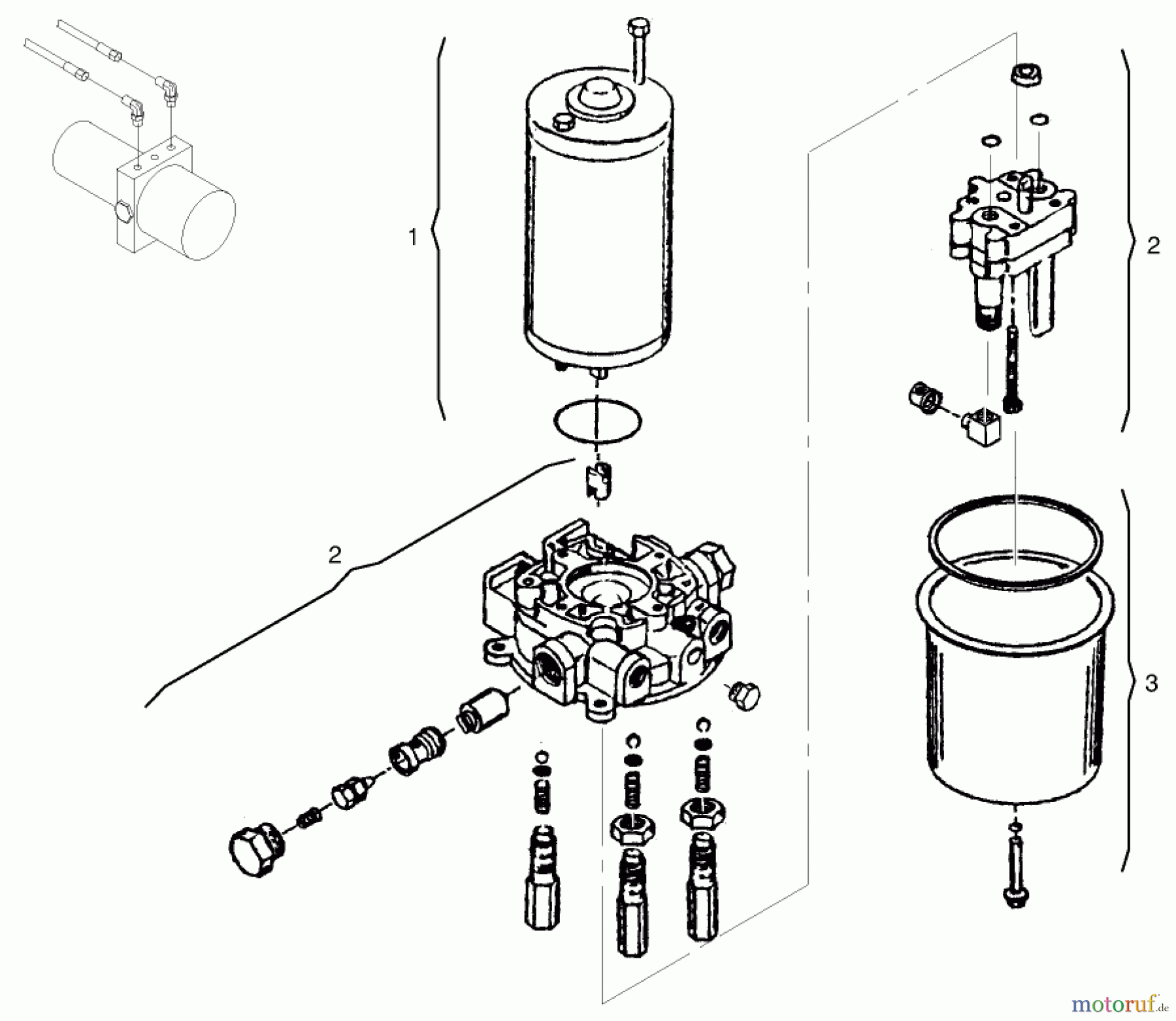  Toro Neu Mowers, Lawn & Garden Tractor Seite 1 72102 (269-H) - Toro 269-H Lawn and Garden Tractor, 1997 (7900001-7999999) PUMP ASSEMBLY