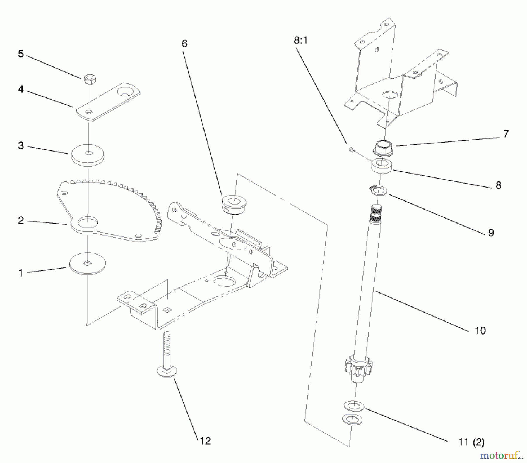  Toro Neu Mowers, Lawn & Garden Tractor Seite 1 72102 (269-H) - Toro 269-H Lawn and Garden Tractor, 1998 (8900400-8999999) LOWER STEERING