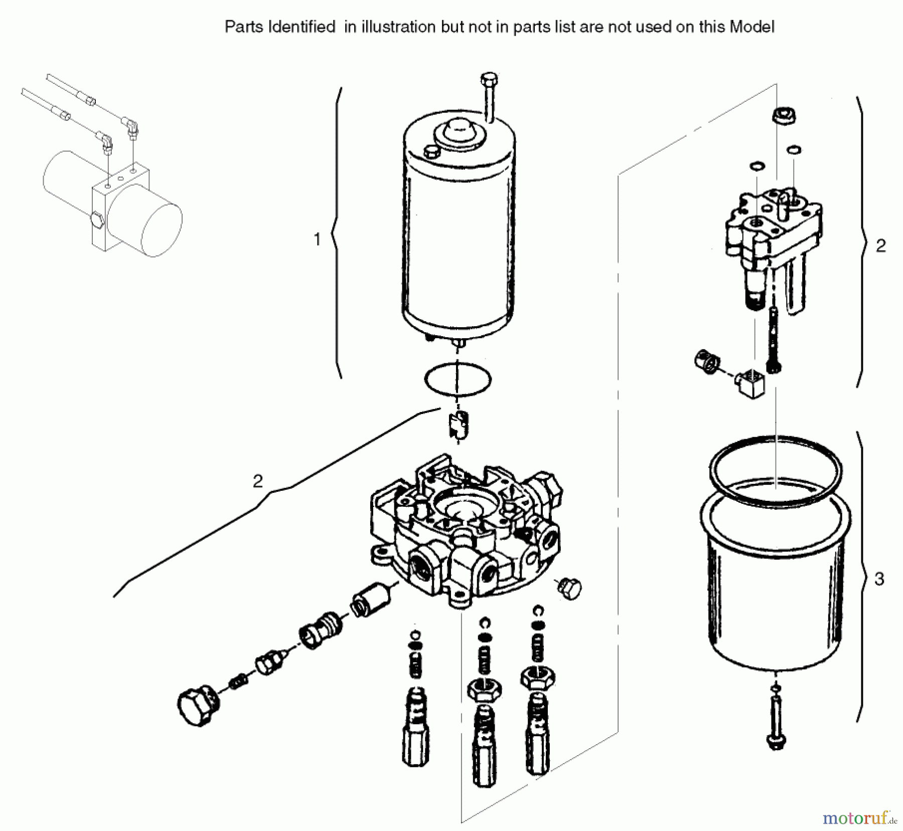  Toro Neu Mowers, Lawn & Garden Tractor Seite 1 72115 (270-H) - Toro 270-H Lawn and Garden Tractor, 1999 (9900001-9999999) PUMP ASSEMBLY