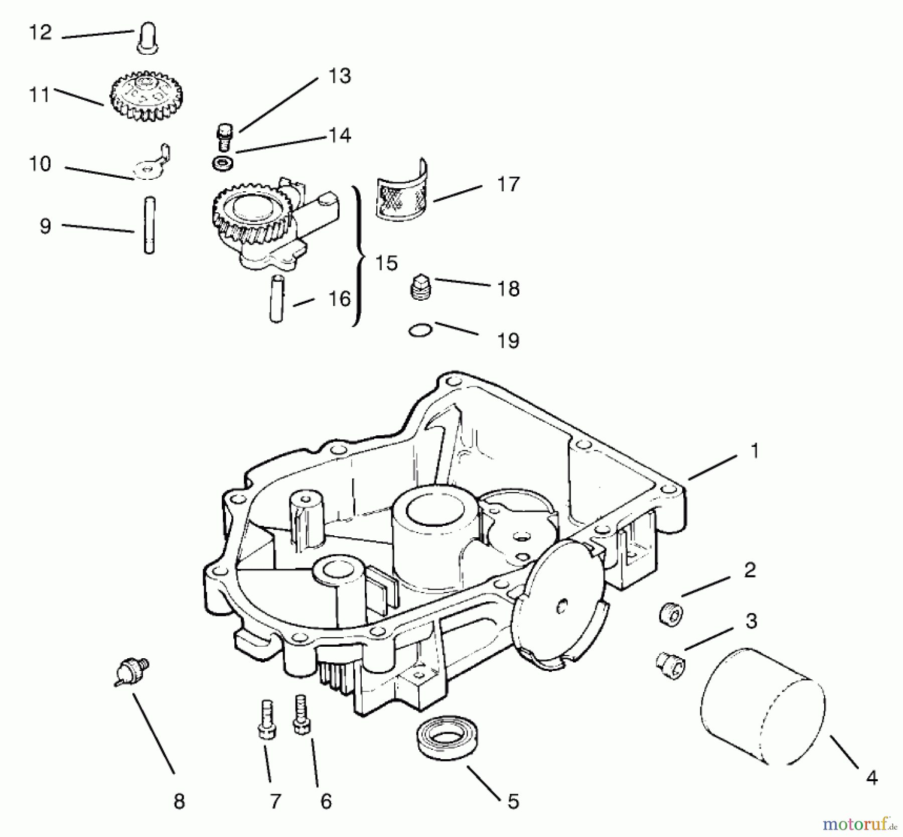  Toro Neu Mowers, Lawn & Garden Tractor Seite 1 72116 (270-HE) - Toro 270-HE Lawn and Garden Tractor, 2000 (200000001-200999999) OIL PAN/LUBRICATION