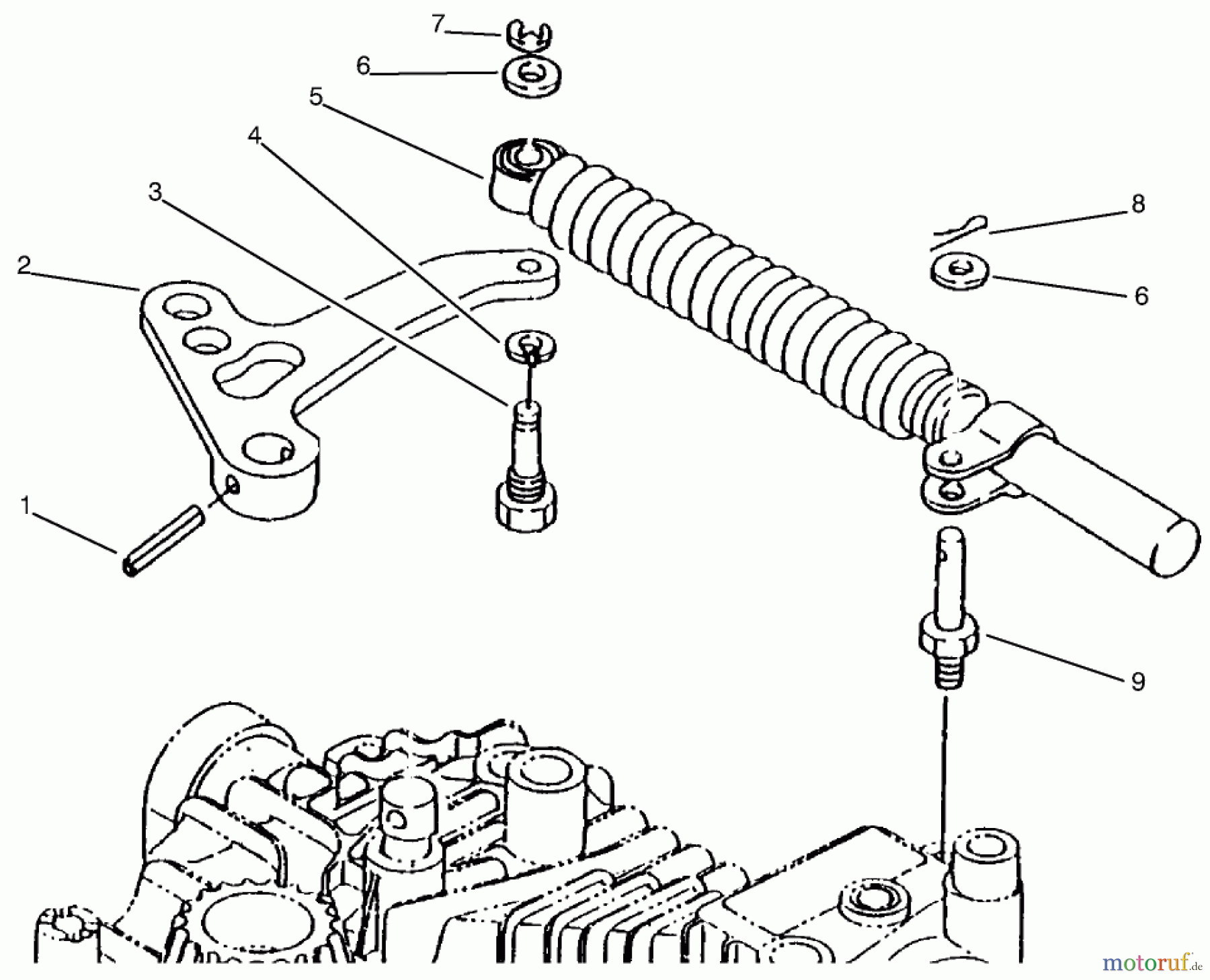  Toro Neu Mowers, Lawn & Garden Tractor Seite 1 72110 (270-H) - Toro 270-H Lawn and Garden Tractor, 1997 (7900001-7999999) LEVER DAMPER