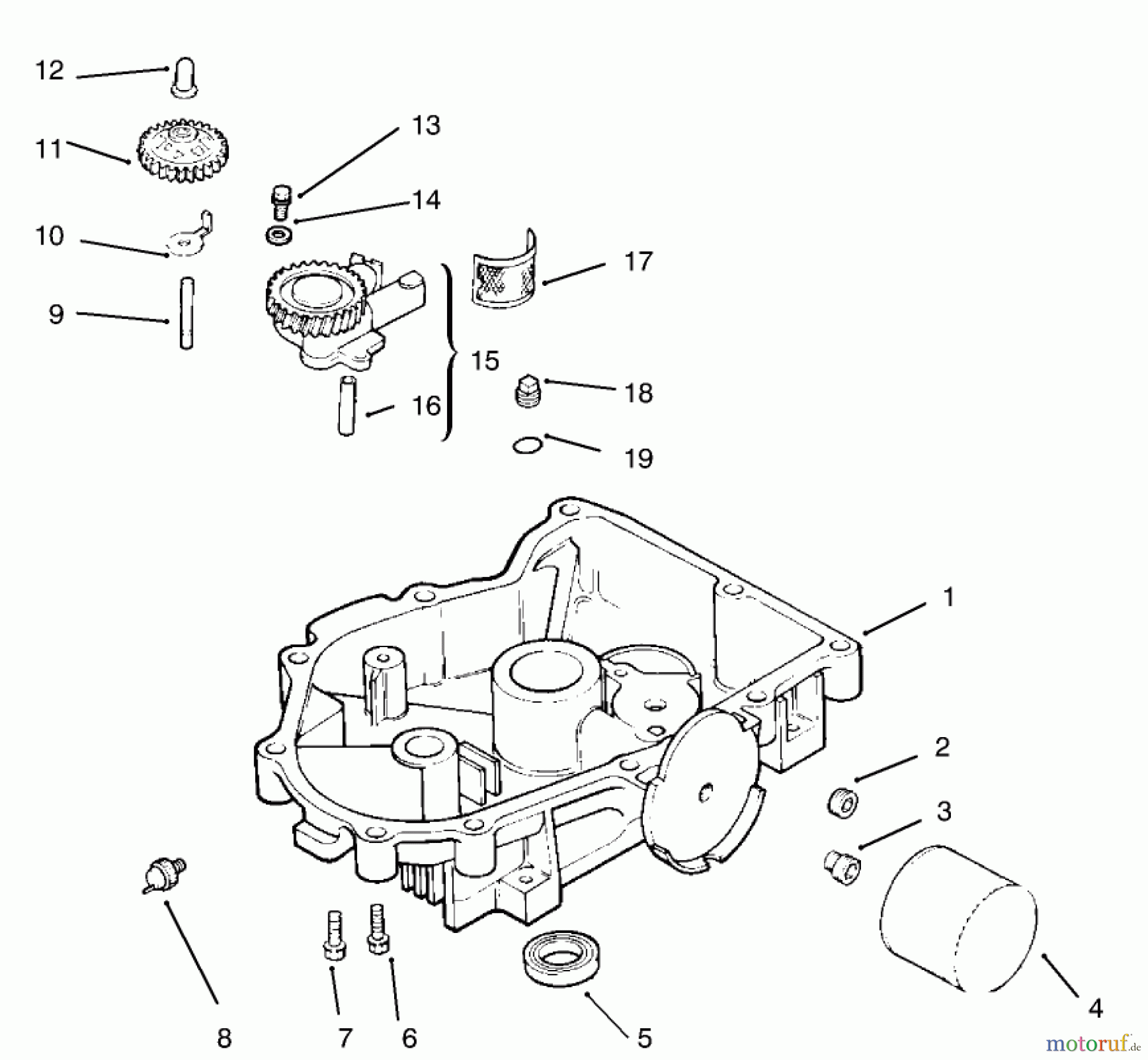  Toro Neu Mowers, Lawn & Garden Tractor Seite 1 72116 (270-HE) - Toro 270-HE Lawn and Garden Tractor, 2003 (230000001-230999999) GROUP 3-OIL PAN/LUBRICATION ASSEMBLY KOHLER MODEL NO. CV20S-65531 AND CV20S-65532