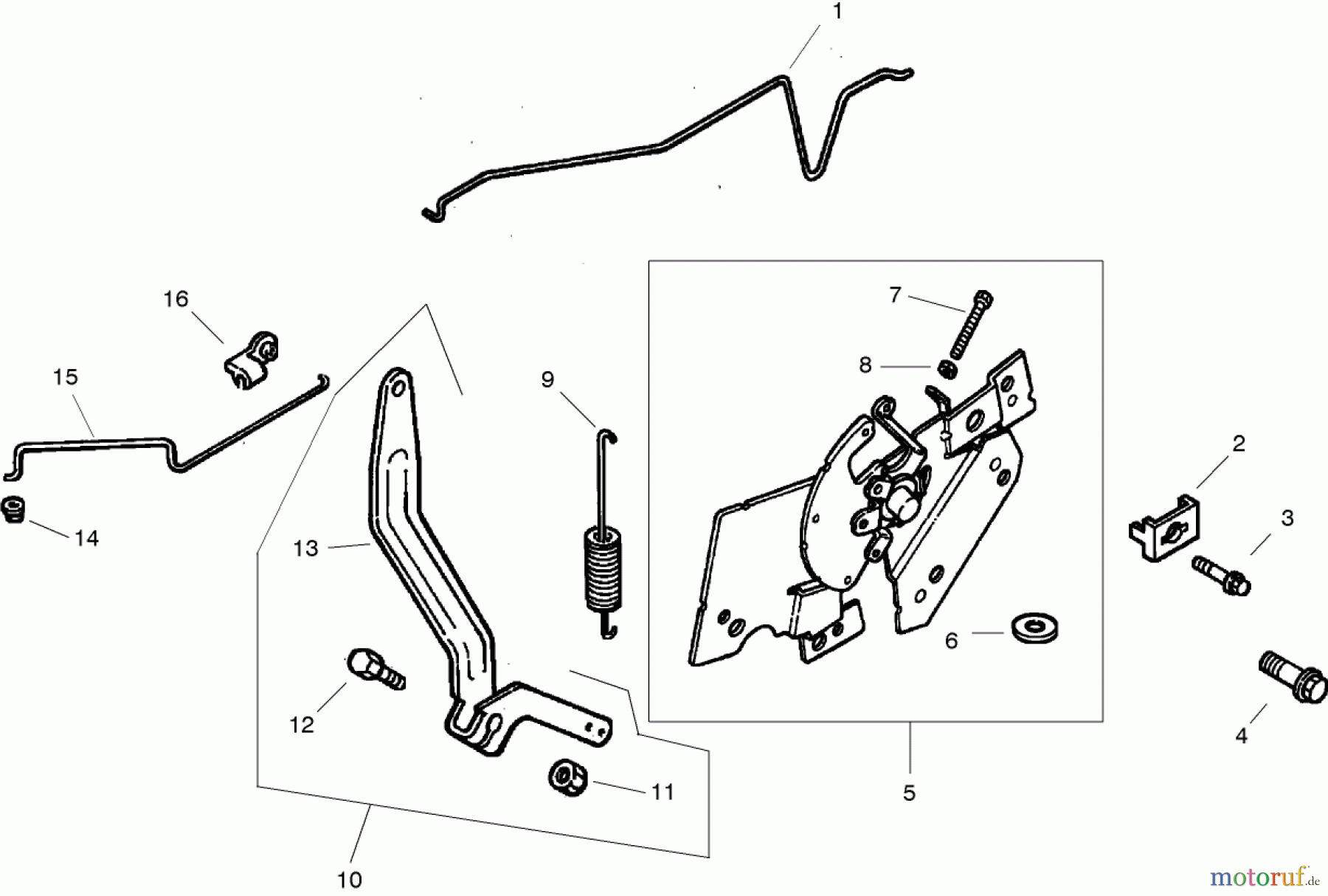  Toro Neu Mowers, Lawn & Garden Tractor Seite 1 72200 (410) - Toro 410 Garden Tractor, 2005 (250000001-250999999) ENGINE CONTROL ASSEMBLY KOHLER CV460S-26518