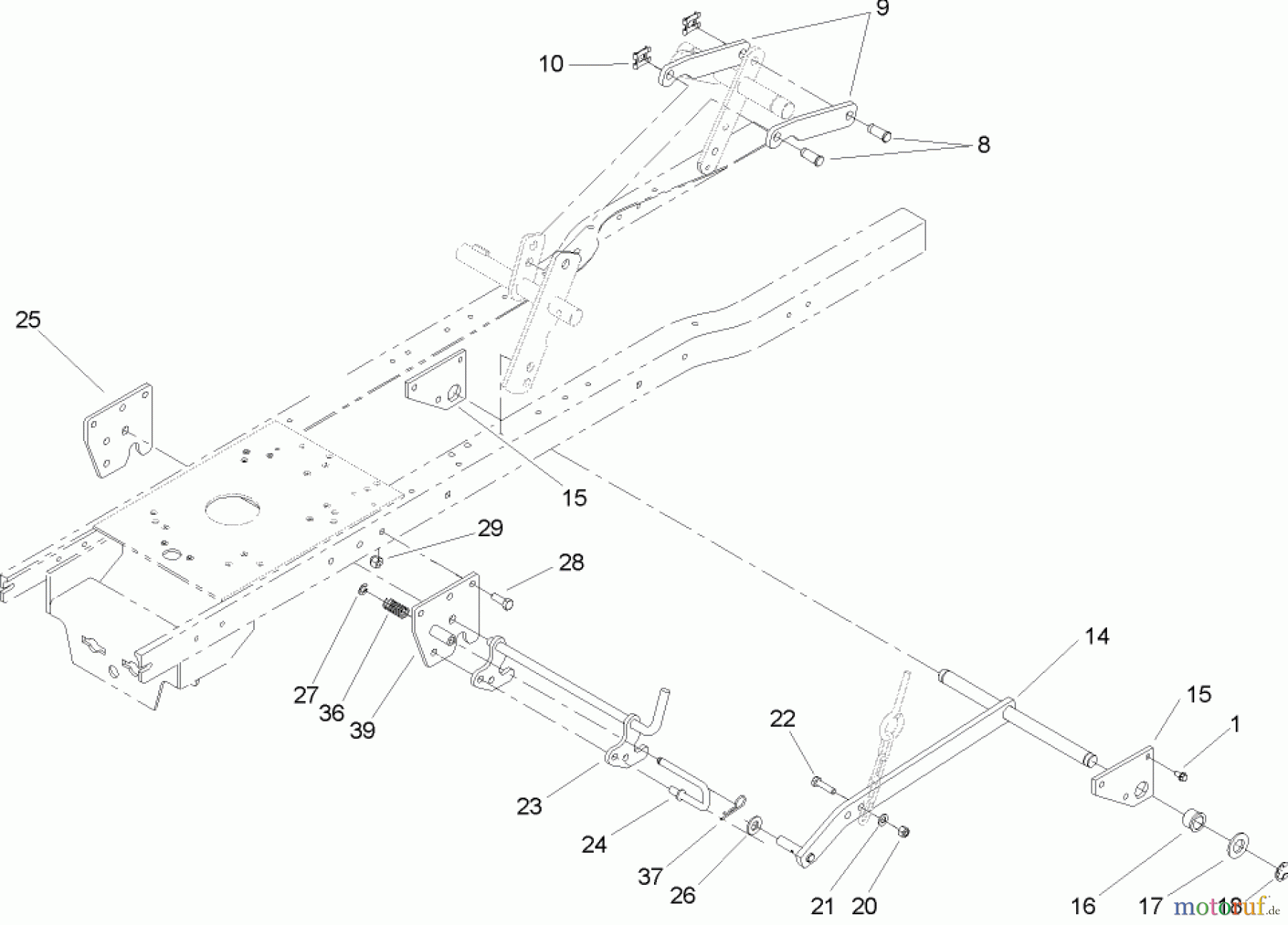  Toro Neu Mowers, Lawn & Garden Tractor Seite 1 72200 (416XT) - Toro 416XT Garden Tractor, 2004 (240000001-240999999) LIFT ASSEMBLY