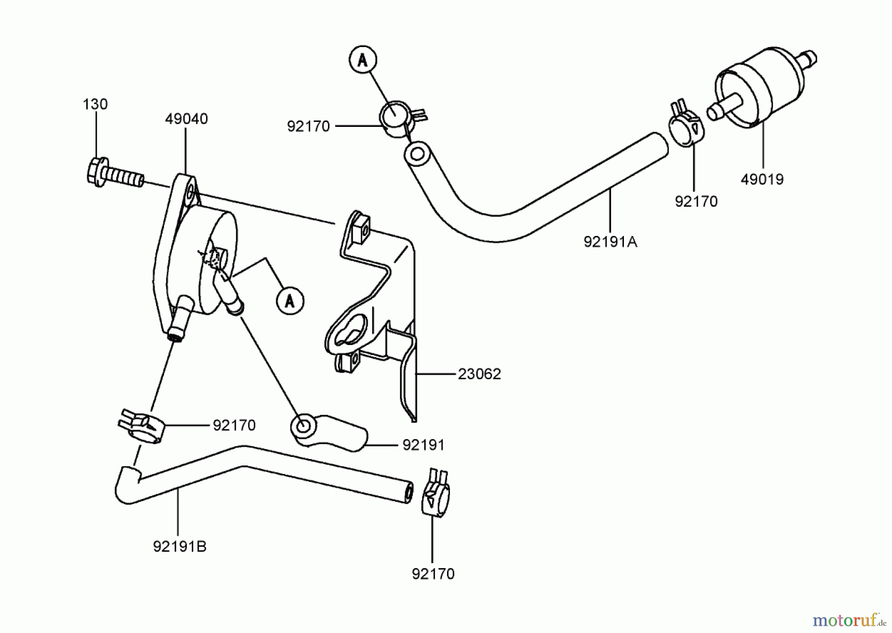  Toro Neu Mowers, Lawn & Garden Tractor Seite 1 72201 (420) - Toro 420 Garden Tractor, 2005 (250000001-250999999) FUEL TANK AND VALVE ASSEMBLY KAWASAKI FH541V-DS04