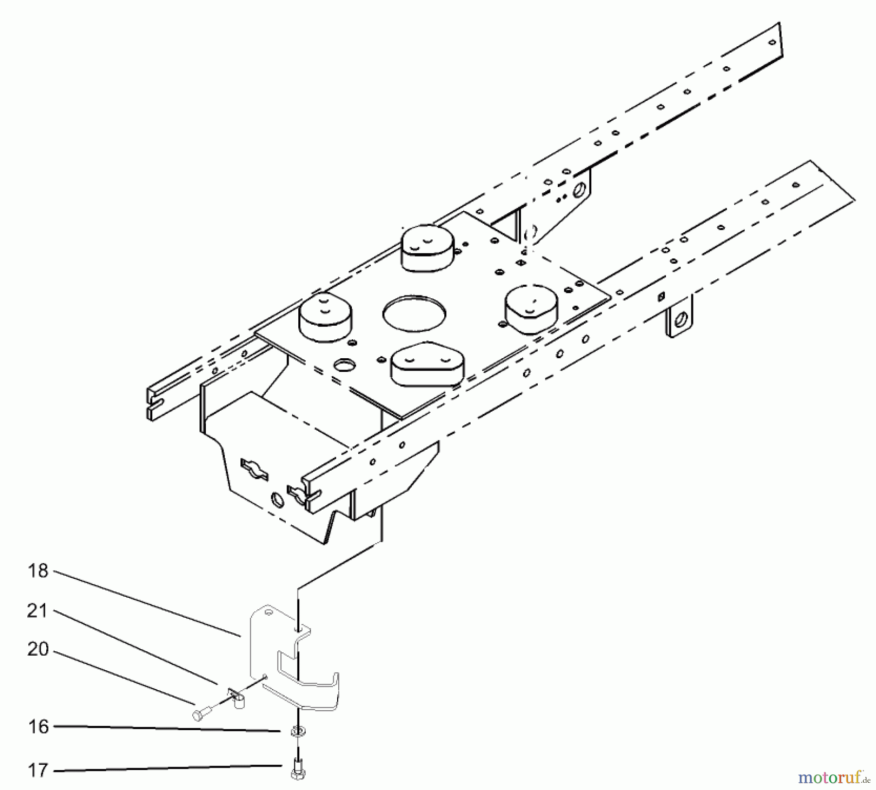  Toro Neu Mowers, Lawn & Garden Tractor Seite 1 72202 (419XT) - Toro 419XT Garden Tractor, 2003 (230000001-230999999) PTO STOP ASSEMBLY