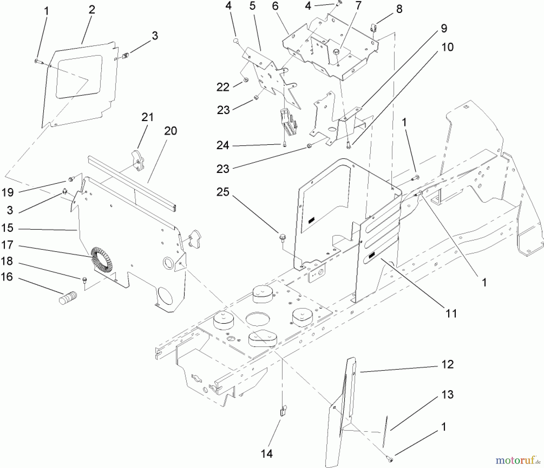  Toro Neu Mowers, Lawn & Garden Tractor Seite 1 72202 (430) - Toro 430 Garden Tractor, 2005 (250000001-250999999) HOODSTAND AND SEAT ASSEMBLY