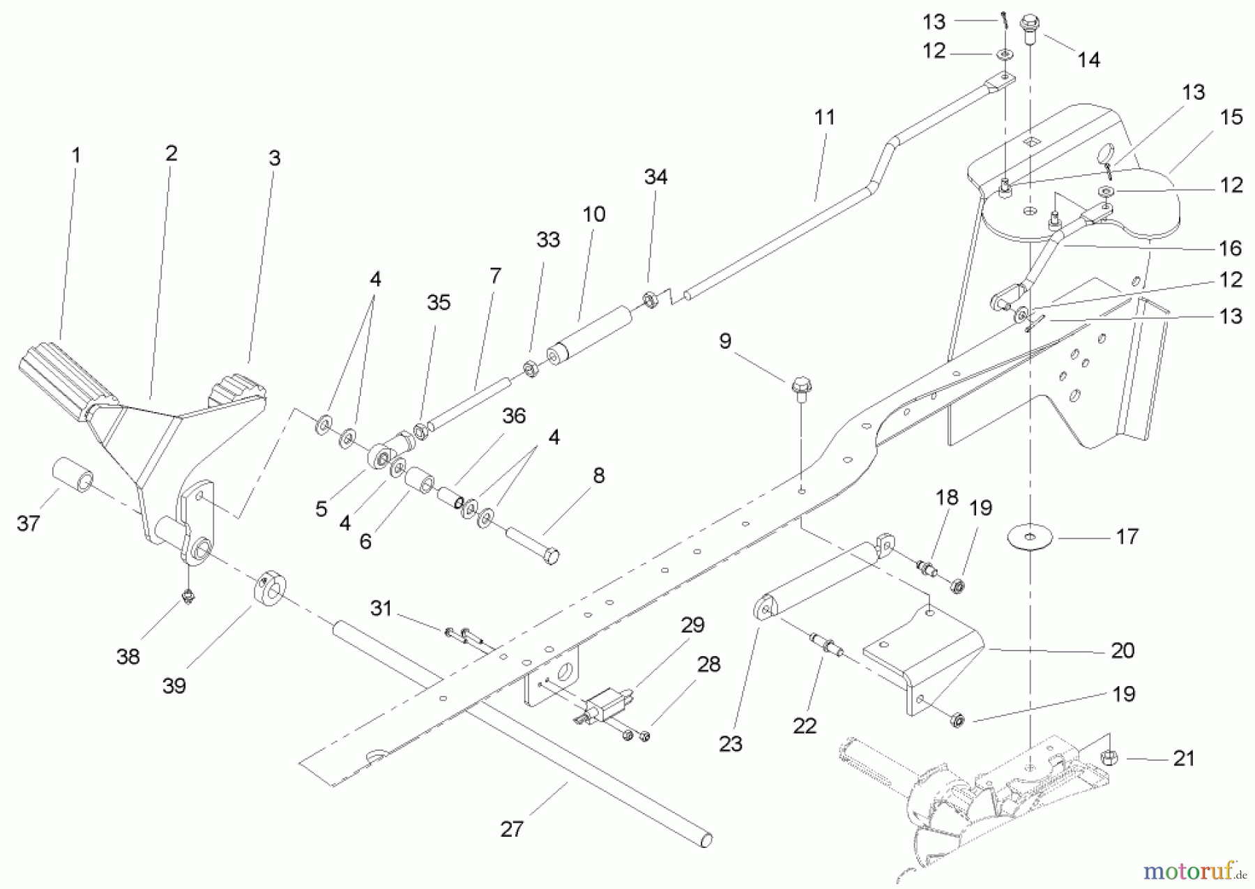  Toro Neu Mowers, Lawn & Garden Tractor Seite 1 72202 (430) - Toro 430 Garden Tractor, 2005 (250000001-250999999) HYDRO CONTROL ASSEMBLY